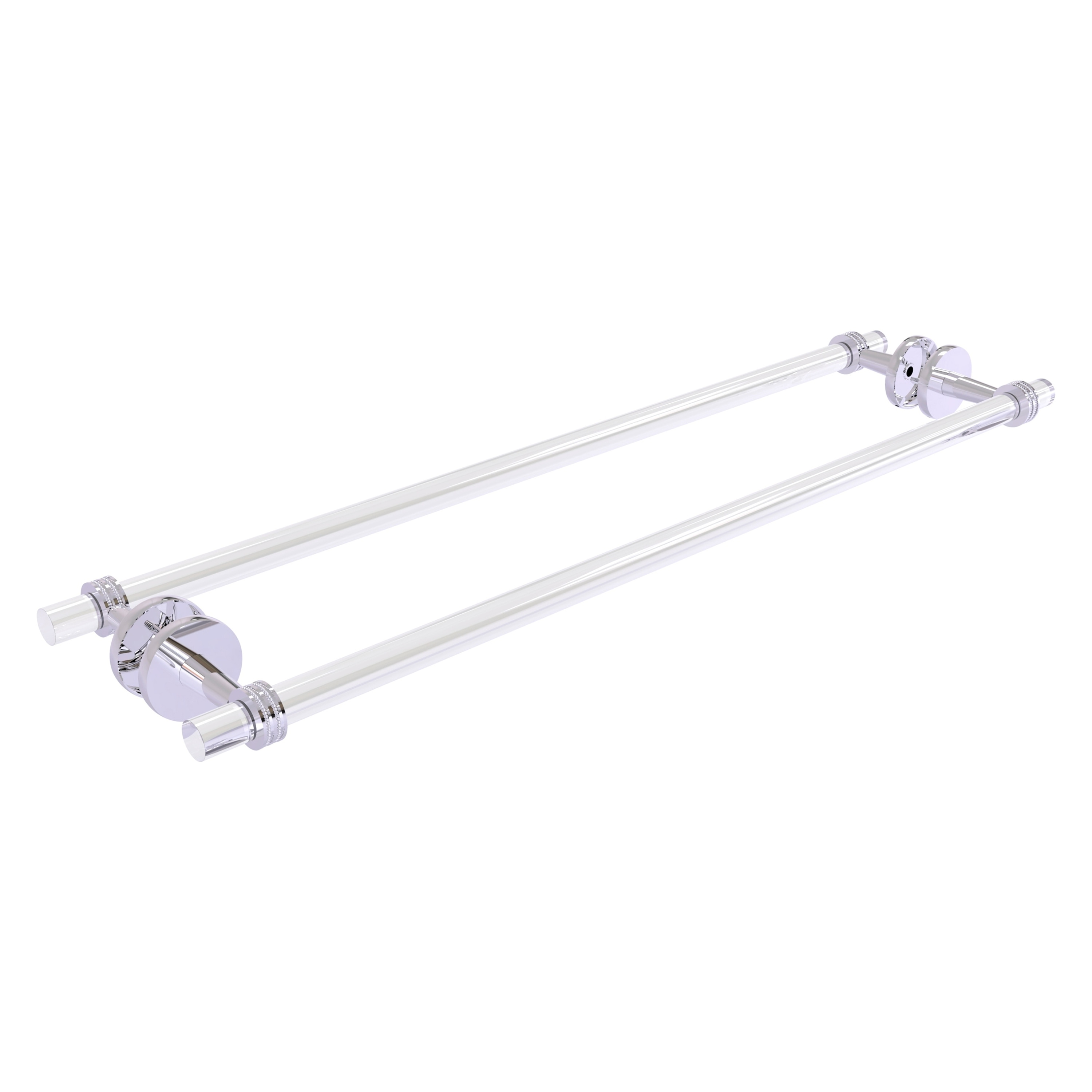 Allied Brass CV-41D-BB-30-PC Clearview 30-in double Polished Chrome Wall mount Double Towel Bar