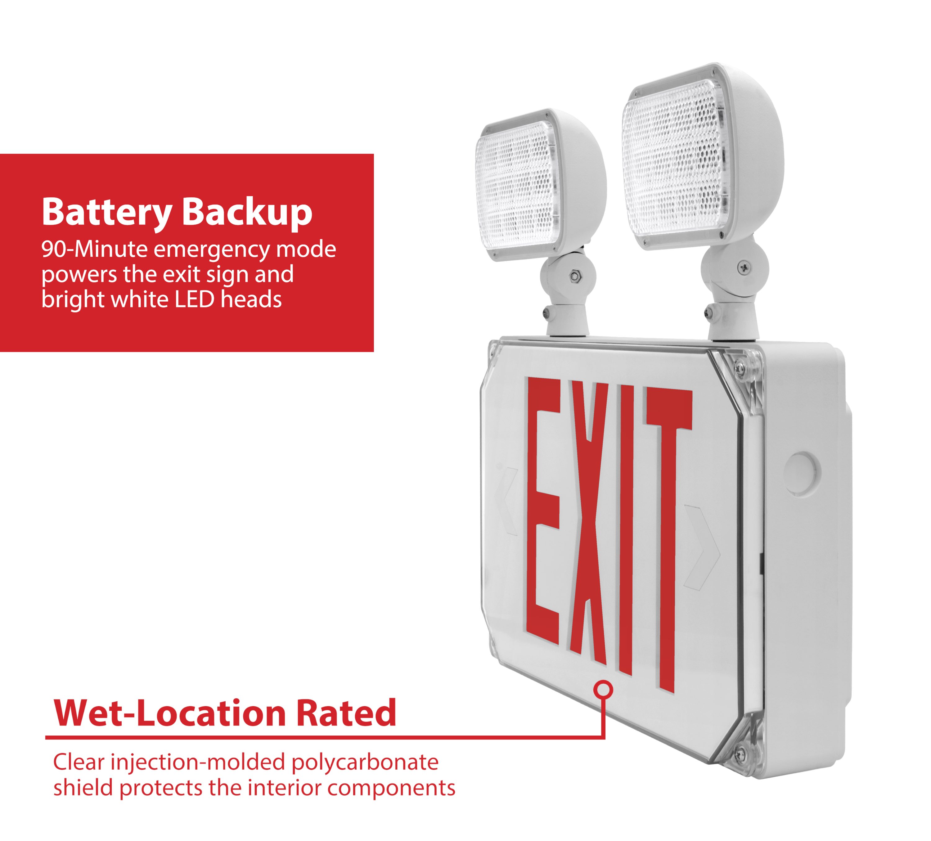 Nicor Lighting ECL51UNVWHR2 Emergency-Exit-Lighting - View #2