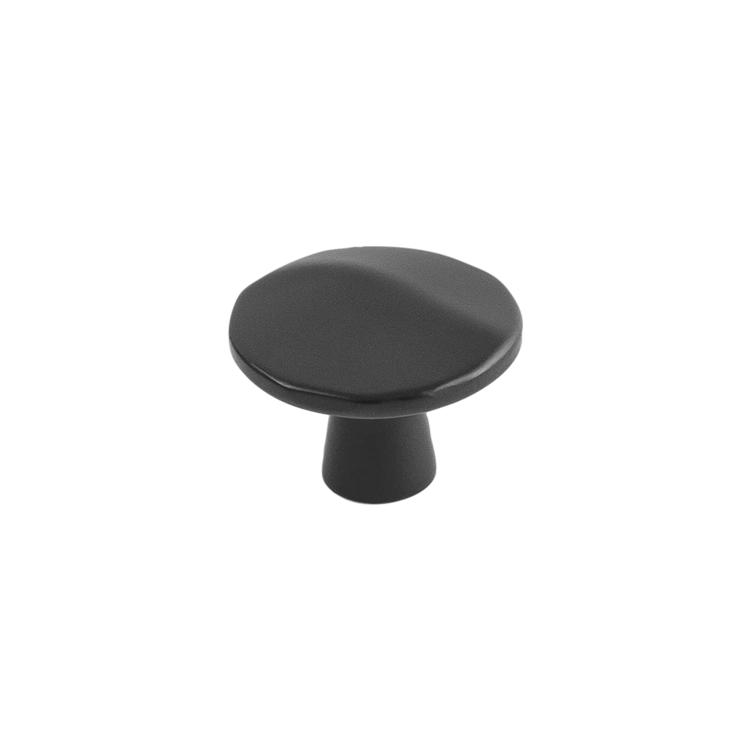 Hickory Hardware H076652-MB Willow 1-3/8-in Matte Black Mushroom Cabinet Knob