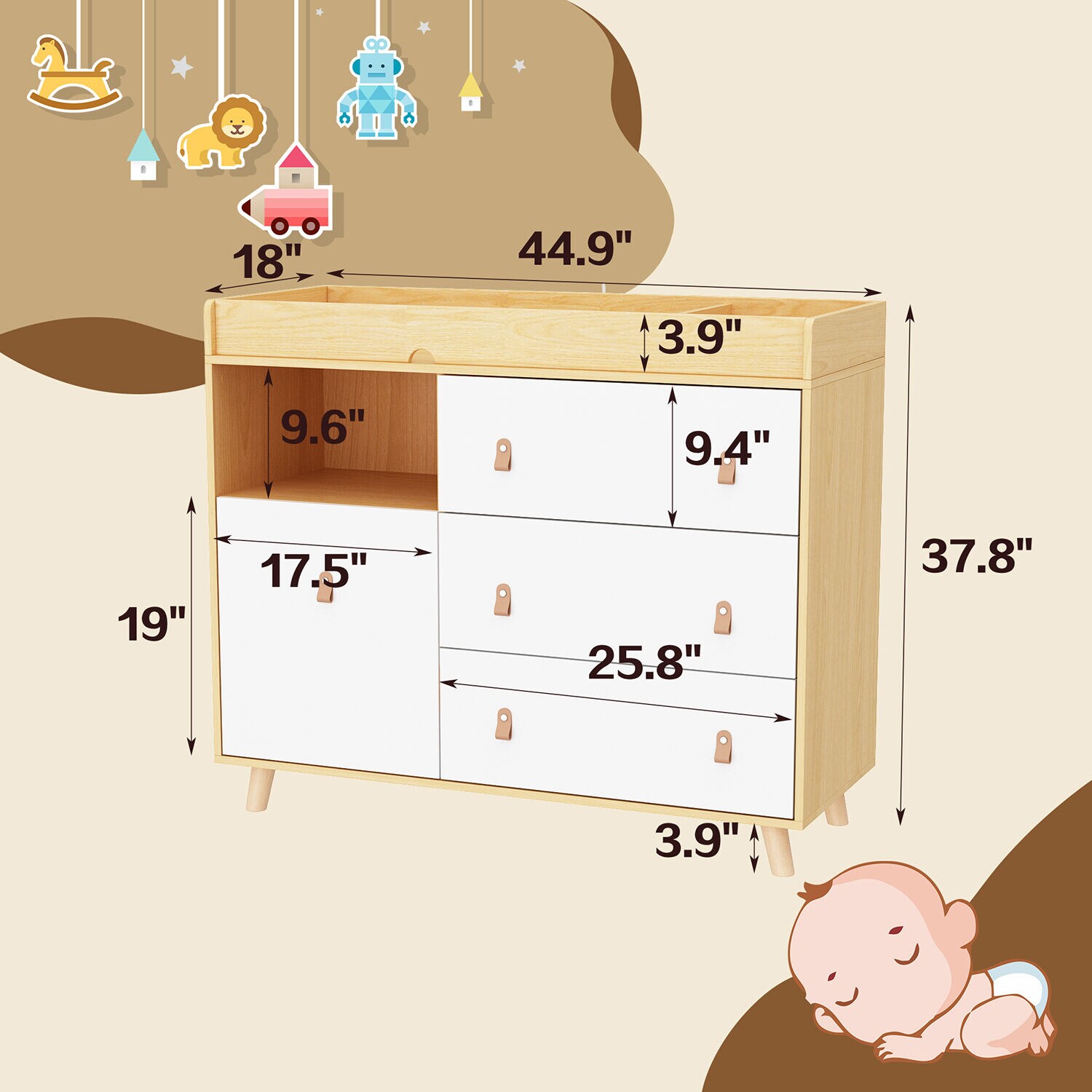 FUFU&GAGA KF180079-05 Baby-Changing-Stations - View #16