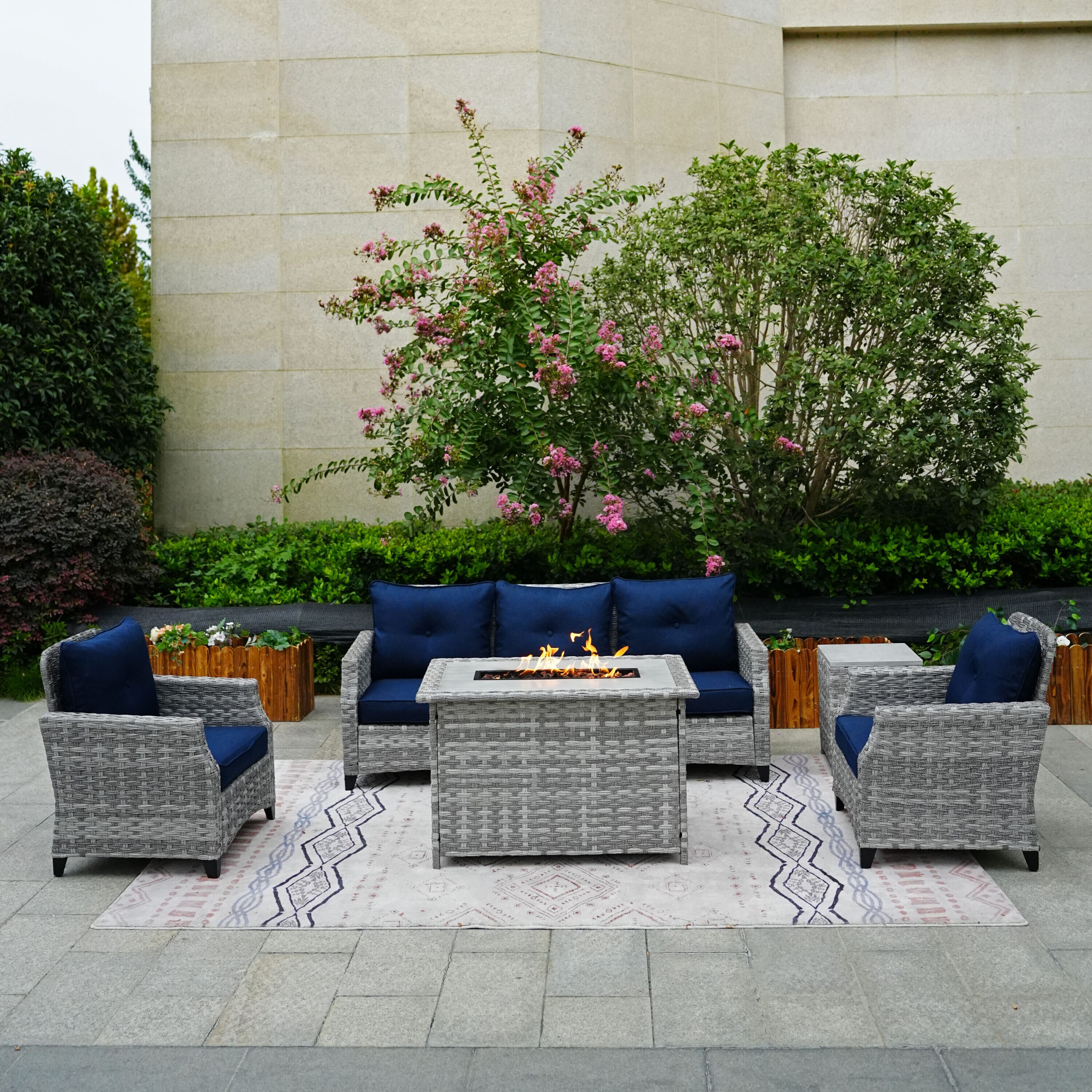 Moda Furnishings PAF-1802-H-BLUE Patio-Conversation-Sets - View #6