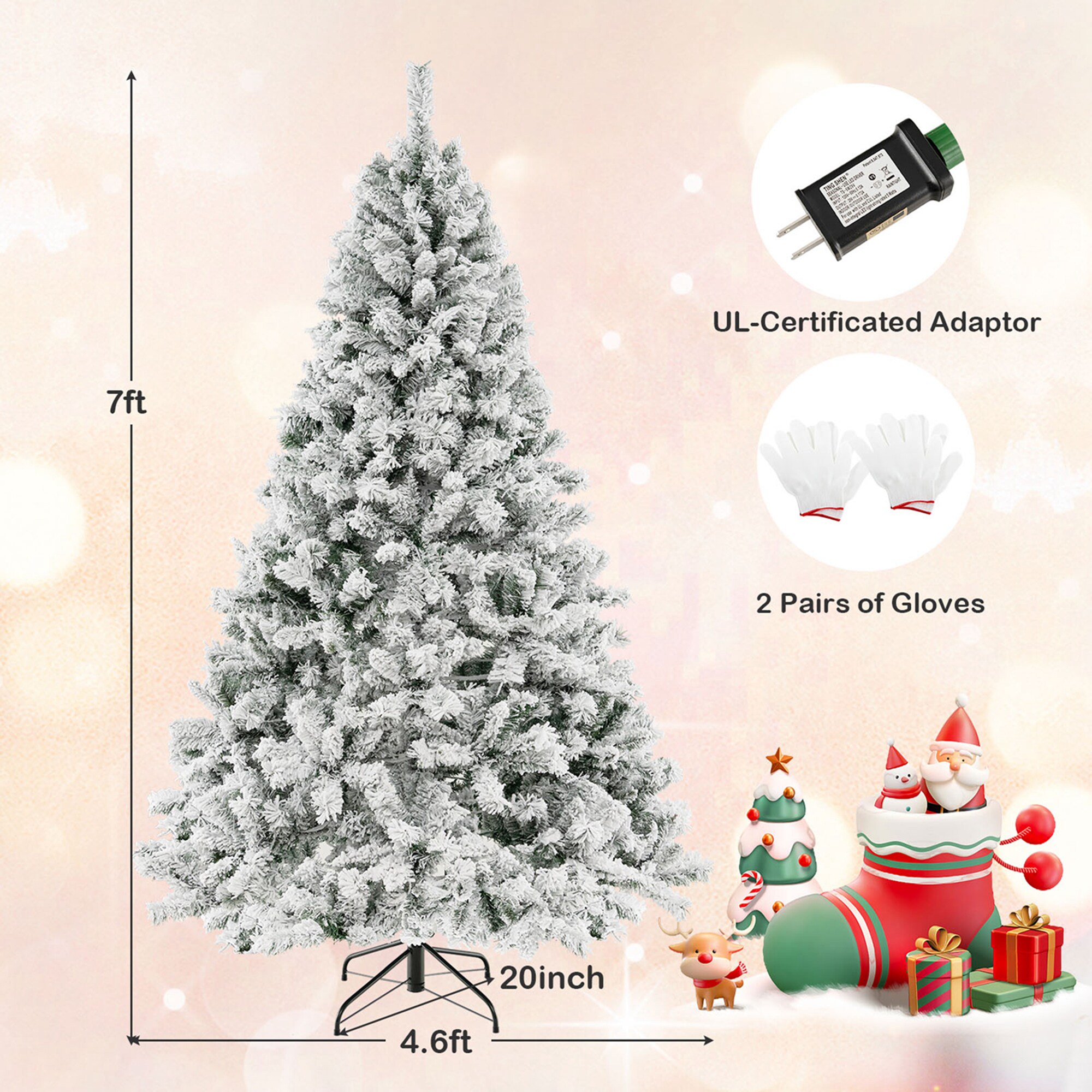 Costway LWS00769 Artificial-Christmas-Trees - View #2