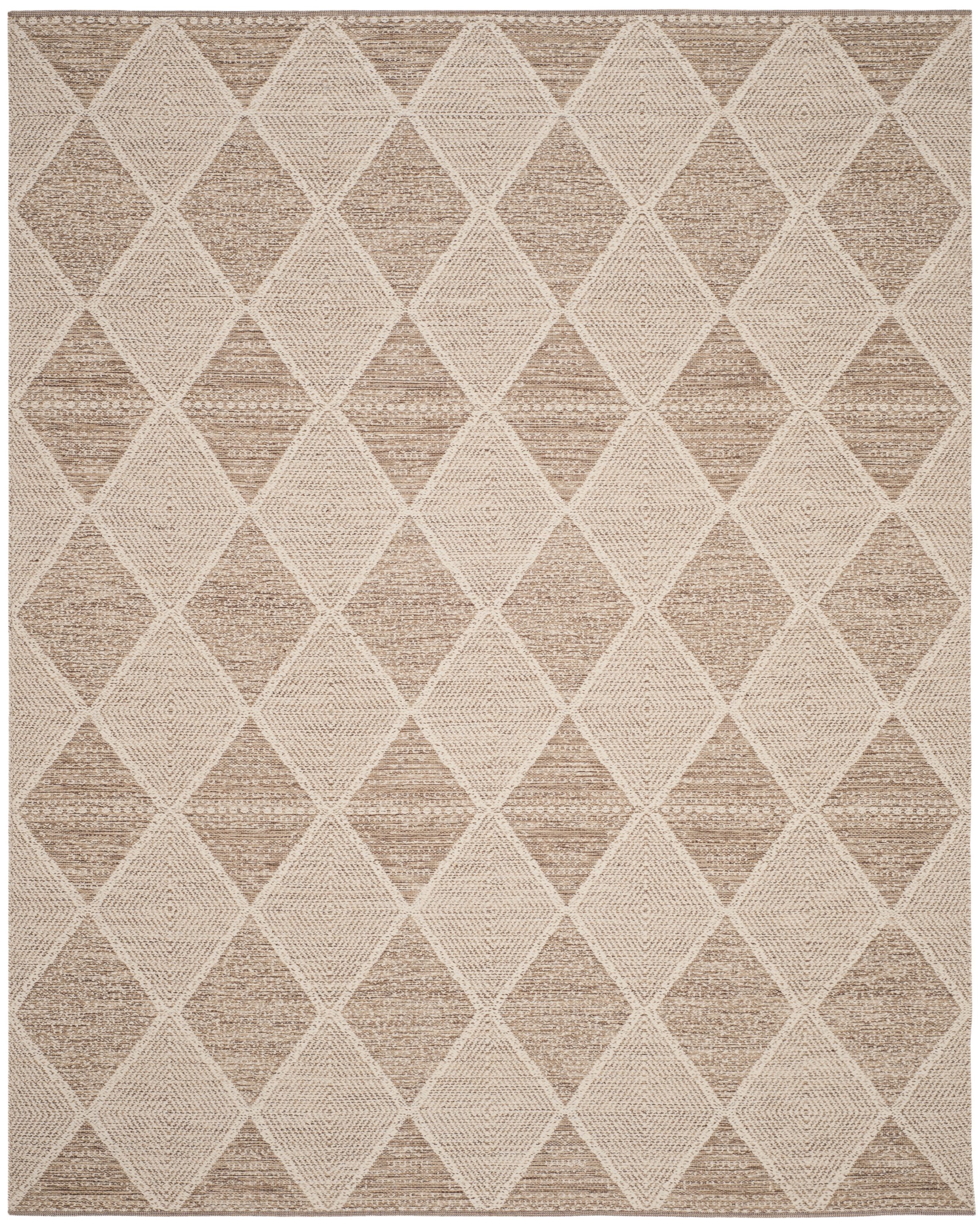 Safavieh MTK822E-6 Montauk Segundo 6 x 9 (ft) Cotton Beige Rectangular Indoor Trellis Coastal Area rug