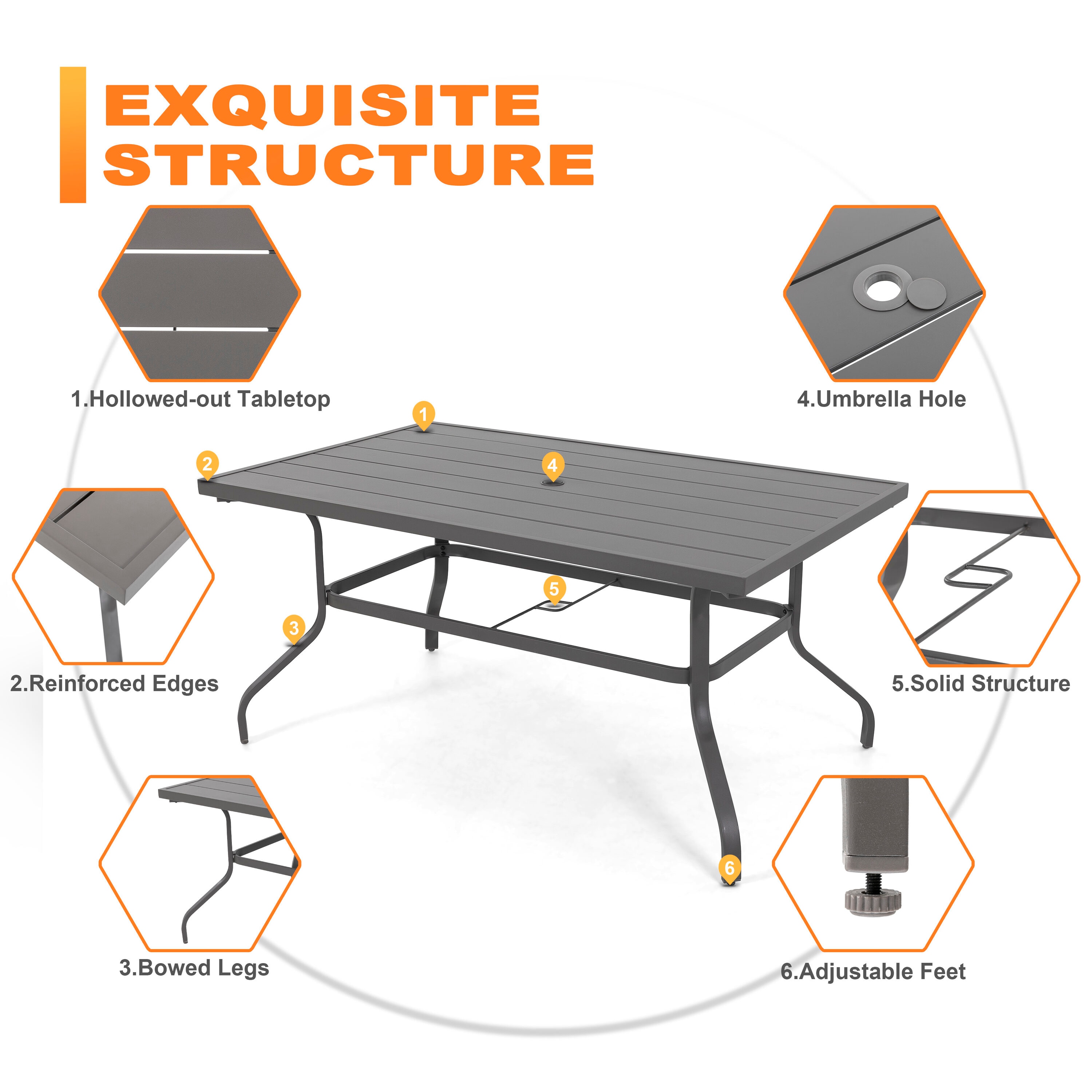 Nuu Garden TA103GR Patio-Tables - View #4