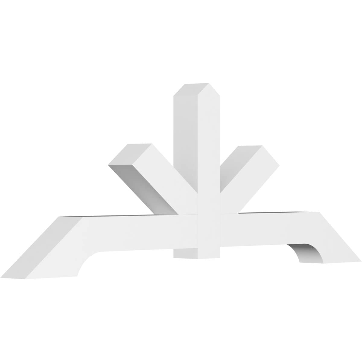 Ekena Millwork GBP060X23X0404VAN00 Vanguard White PVC Gable bracket