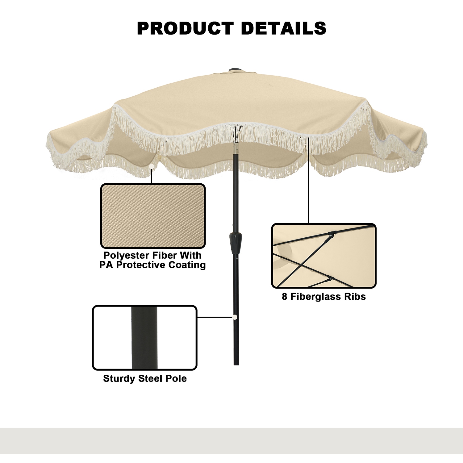 Clihome CL0102QDLS9BE Umbrellas-2 - View #7