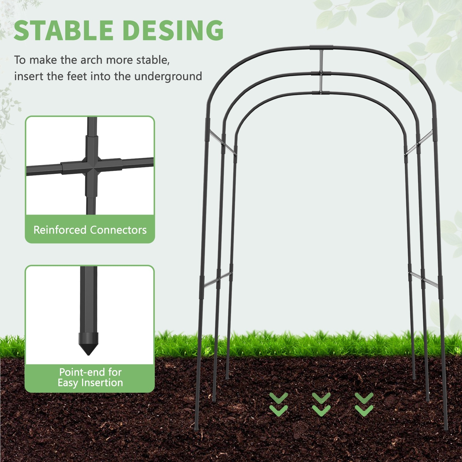 Esazn DYY-H-S-BROWN Garden-Trellis - View #3