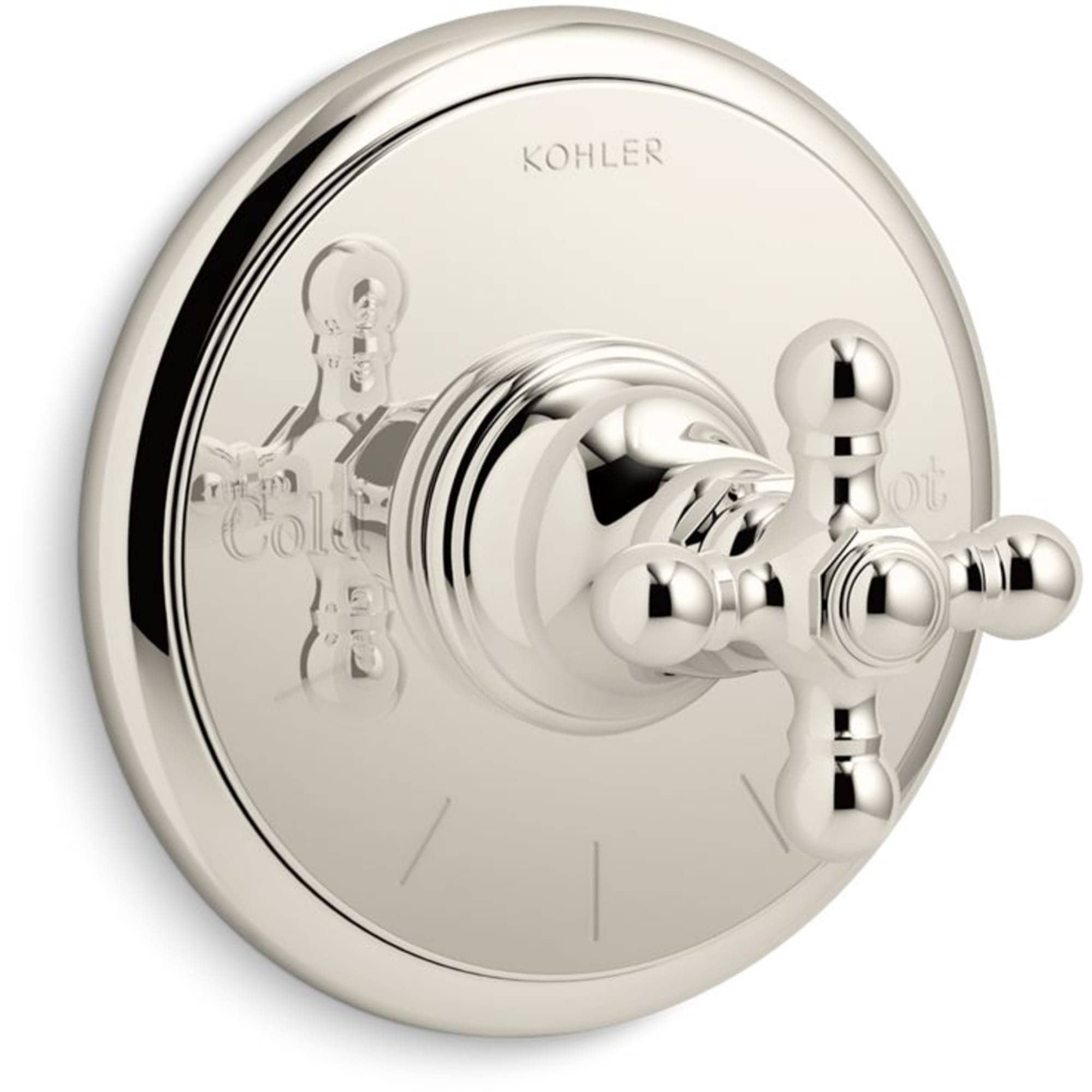 KOHLER K-T72769-3-SN Vibrant Polished Nickel Cross Shower Faucet Handle
