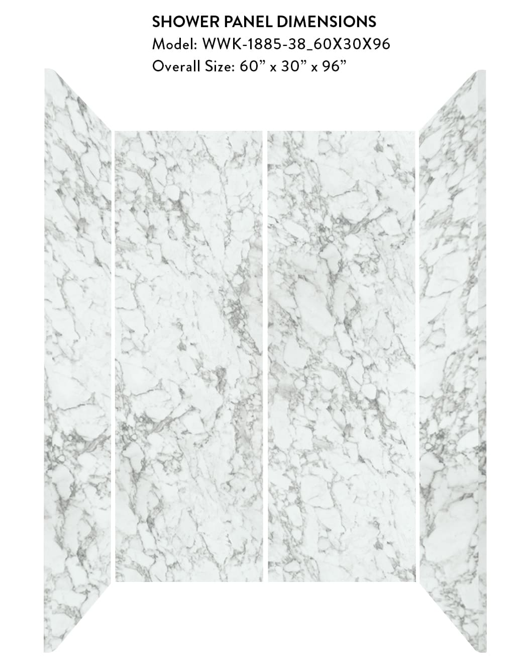 Wetwall WWK18853860X30X96 Bathtub-Wall-Surrounds - View #3