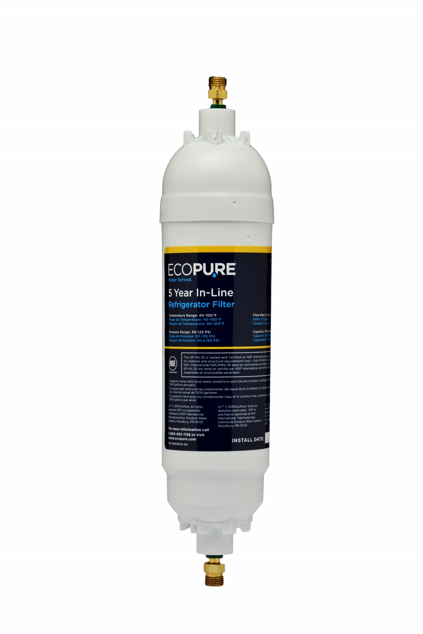 Ecopure In-line Refrigerator Water Filter in the Refrigerator Water Filters  department at