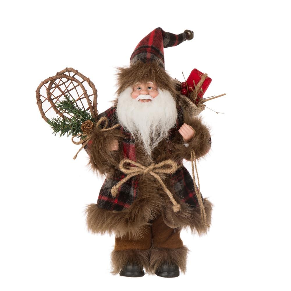 Glitzhome 1123202422 12.2-Inches Figurine Santa Christmas Decor