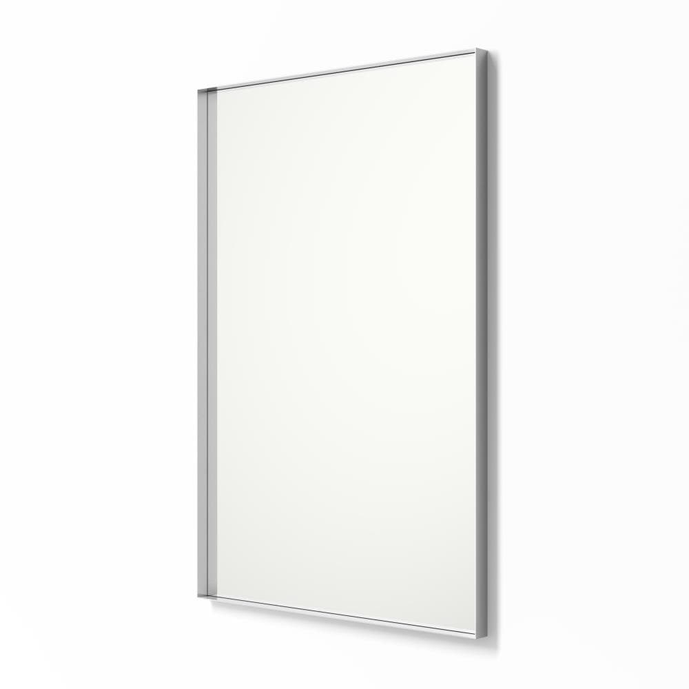Better Bevel 20-in x 30-in Silver Framed Bathroom Vanity Mirror in