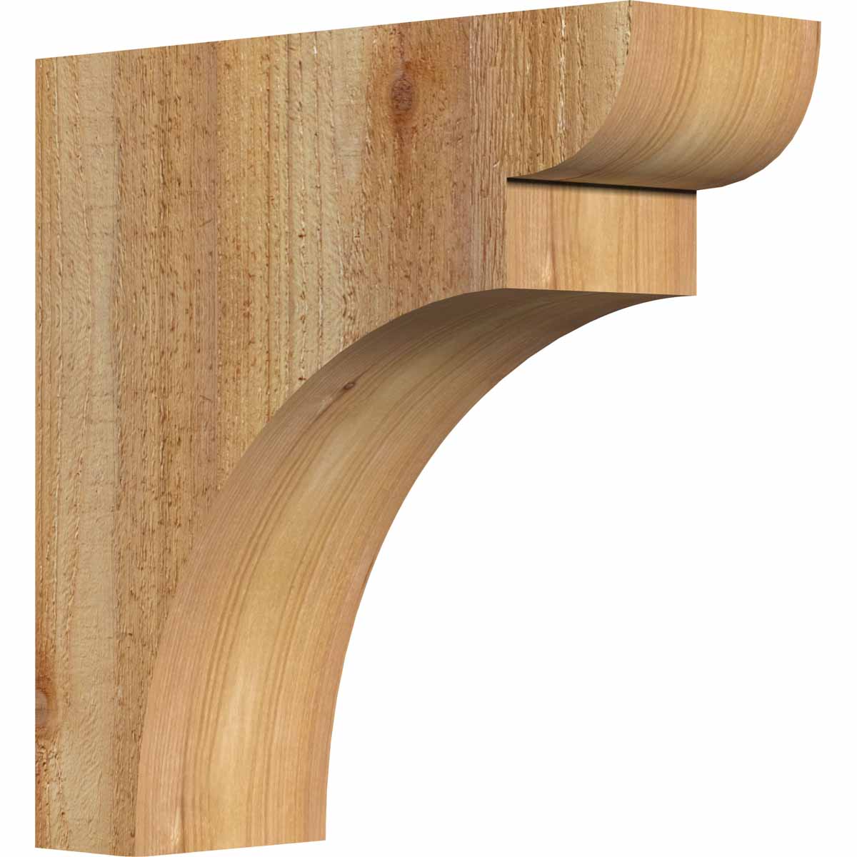 Ekena Millwork COR04X12X12YOR00RWR 4-in x 12-in x 12-in Yorktown Unfinished Western red cedar Wood Paintable/Stainable Corbel