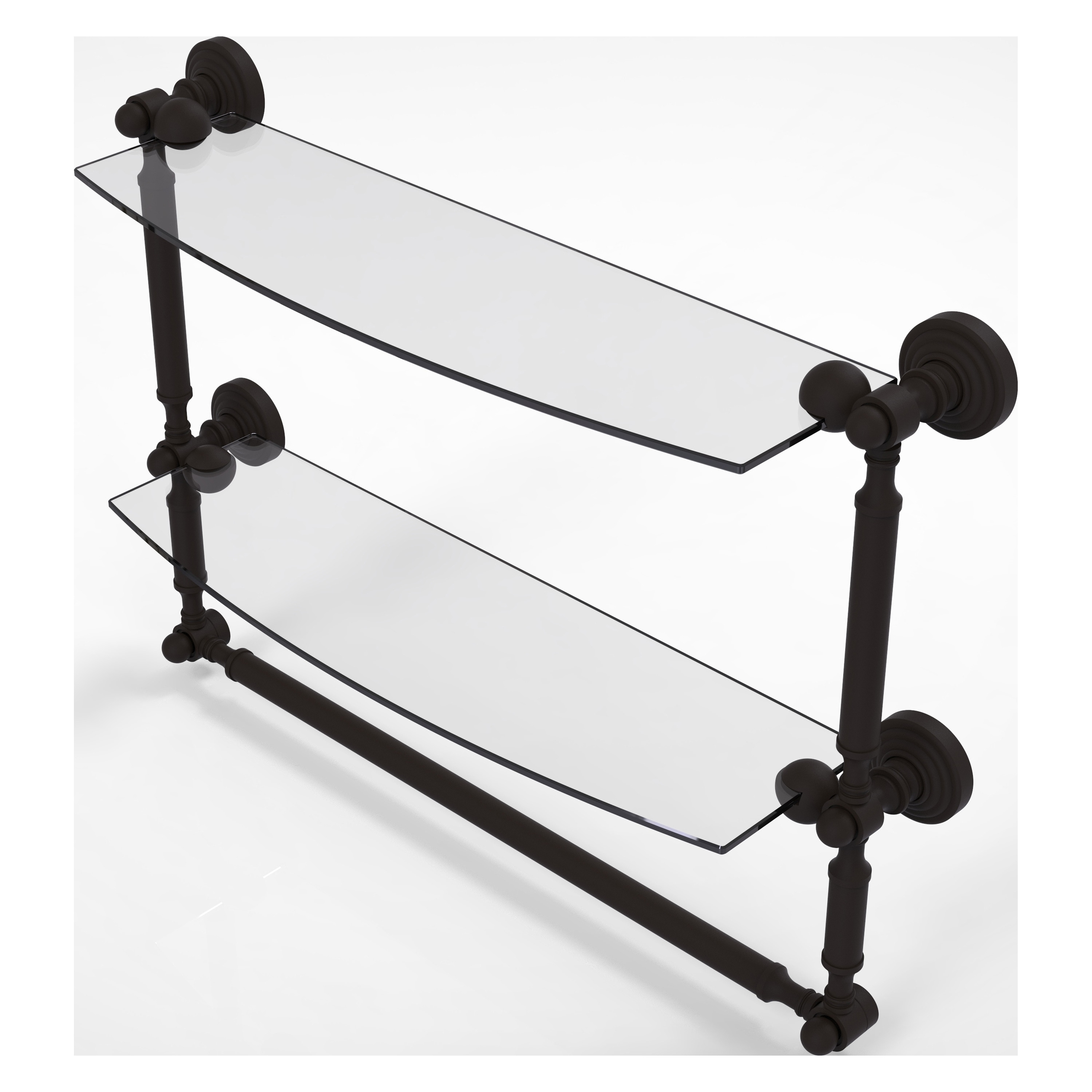 Allied Brass WP-34TB/18-ORB Waverly Place Oil-rubbed Bronze 2 -Tier Wall mount Bathroom Shelf ( 18-in x 15-in x 5-in )