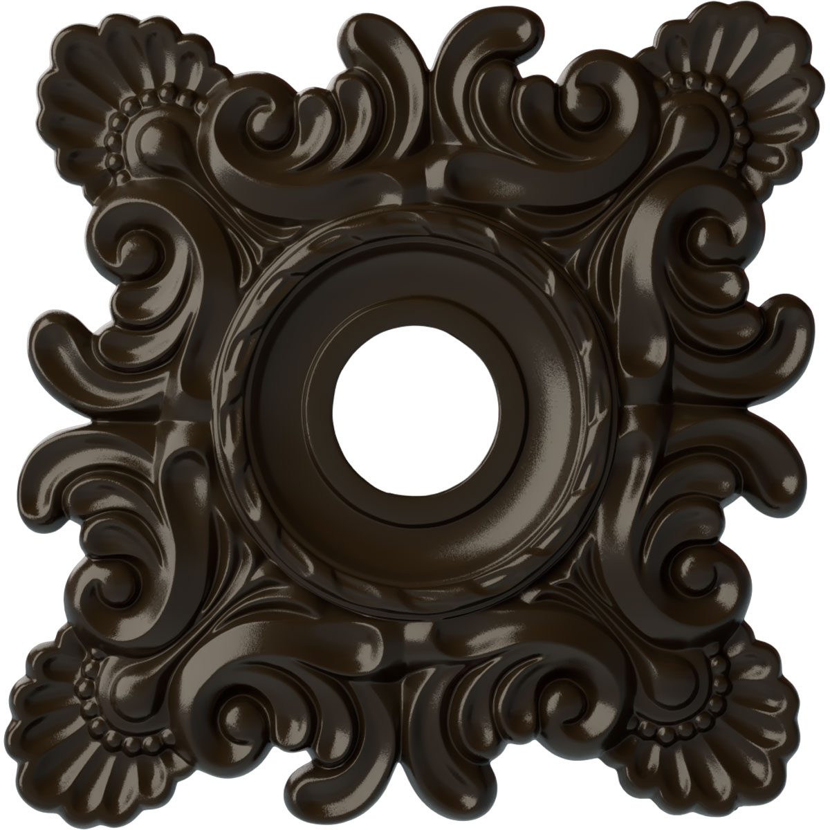 Ekena Millwork CM18CRSHF Crawley 18-in W x 18-in L Painted Stone Hearth Polyurethane Whole Ceiling Medallion
