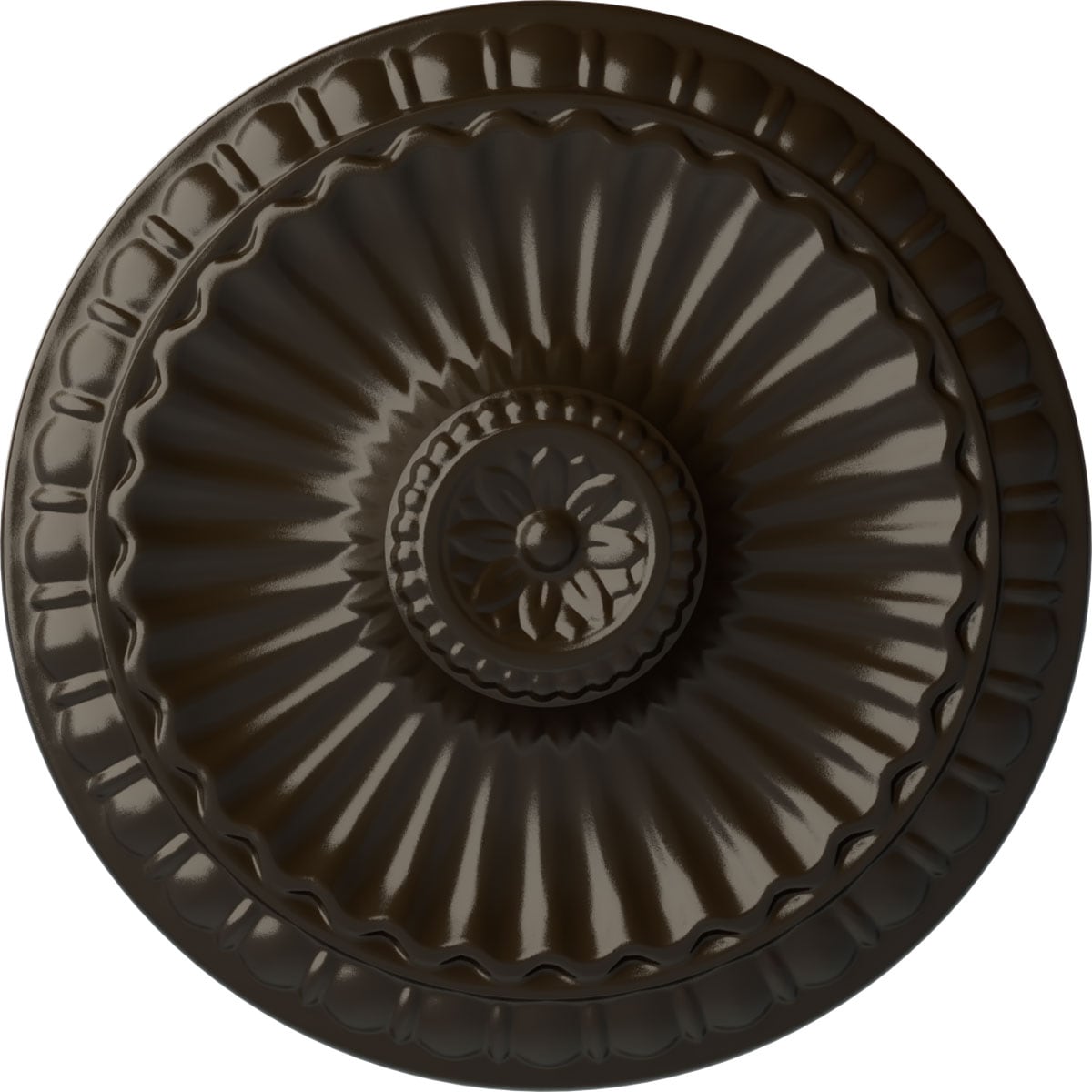 Ekena Millwork CM11LISHF Linus 11.25-in W x 11.25-in L Painted Stone Hearth Polyurethane Whole Ceiling Medallion