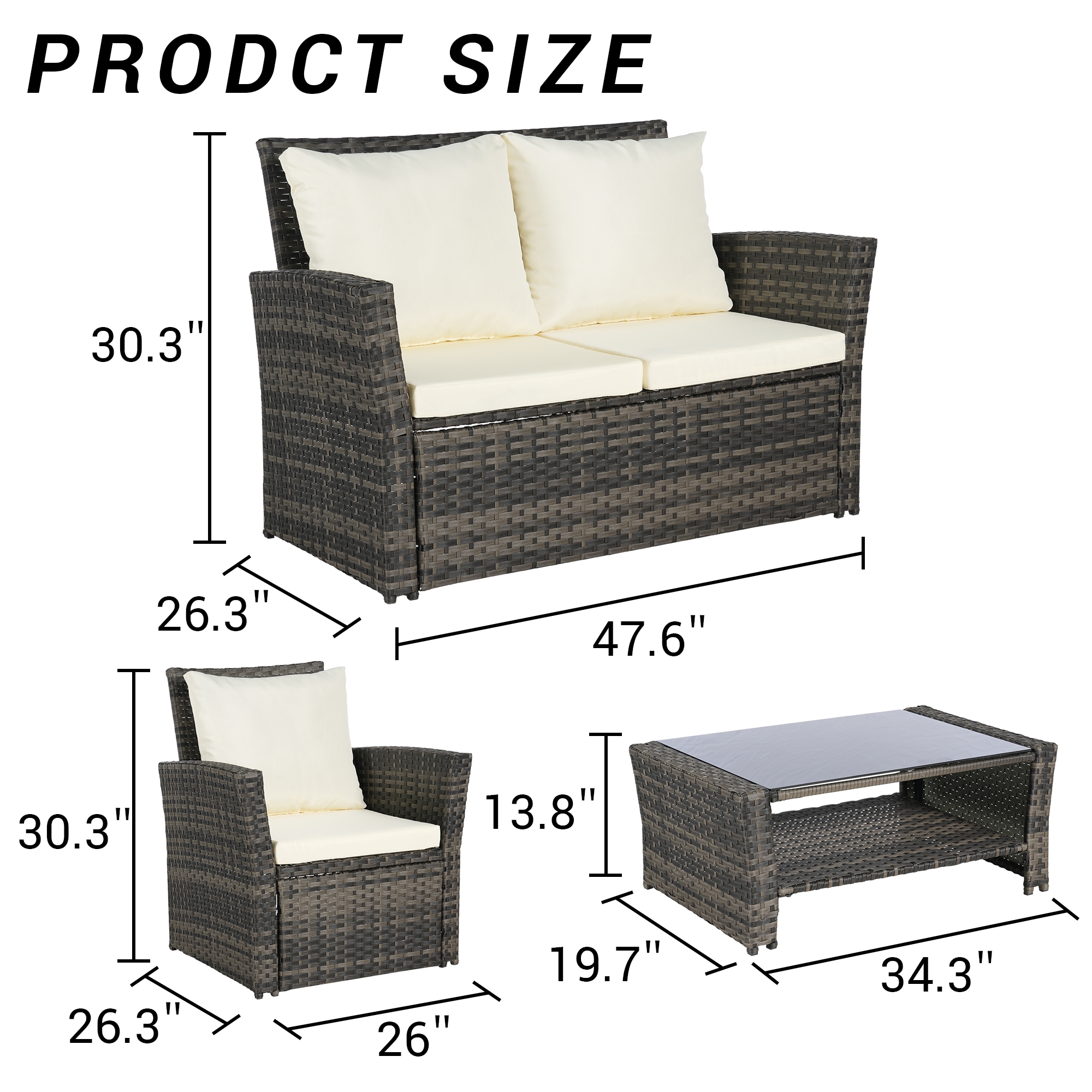 SANSTAR LRS-WS852SN Patio-Conversation-Sets - View #2
