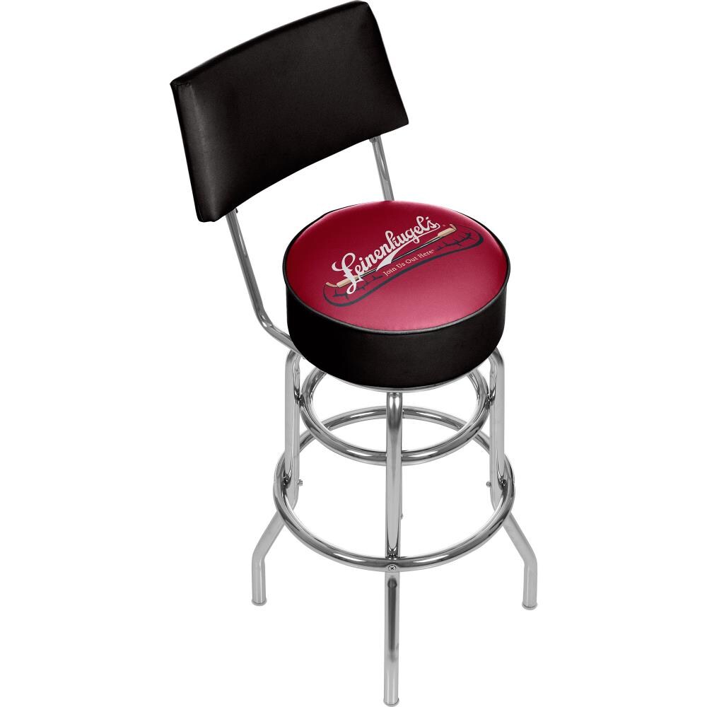 Trademark Gameroom LK1100 Bar Stools with Backs Chrome Bar height Swivel Metal Bar Stool Back