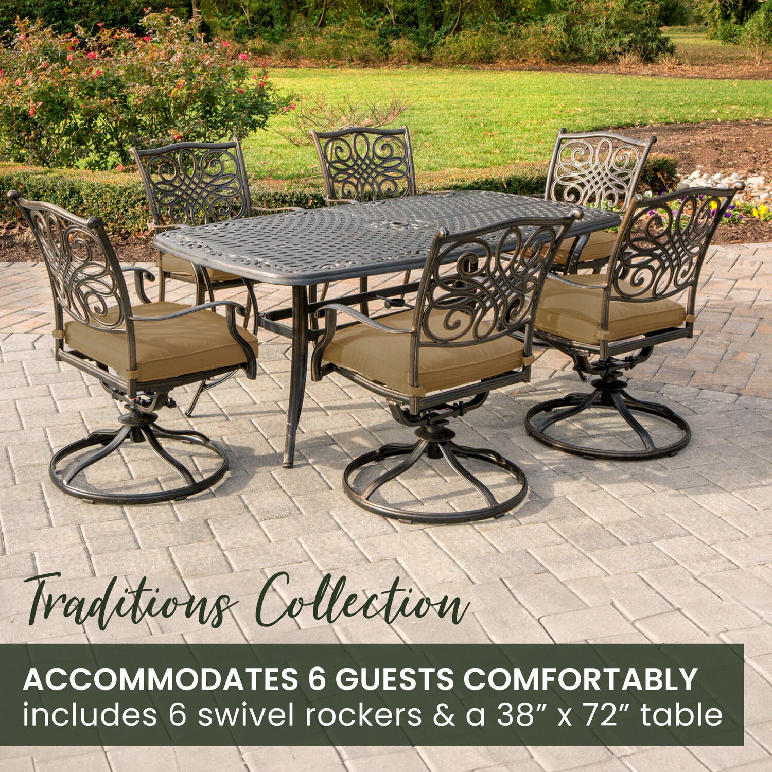 Hanover TRADITIONS7PCSW-6 Patio-Dining-Sets - View #3