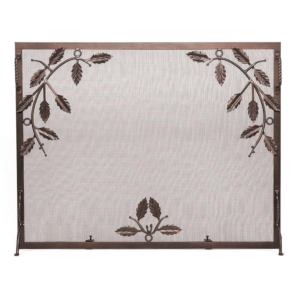 Minuteman International 0.5-in Roman Bronze Iron 1-Panel Flat Fireplace Screen G-3830Z Sansujyuku sansujyuku.com