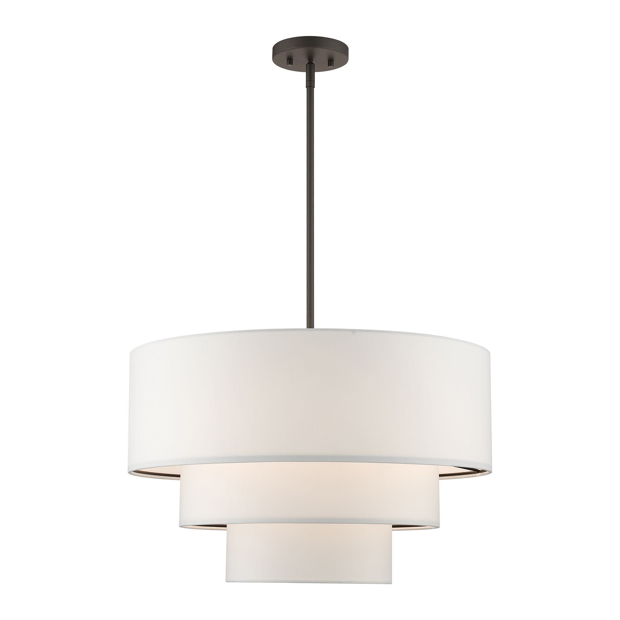 Livex Lighting A-LIVEX-55914-07 Carrington Bronze 4 - Light Pendant - Hardwired Electric Incandescent Fixture