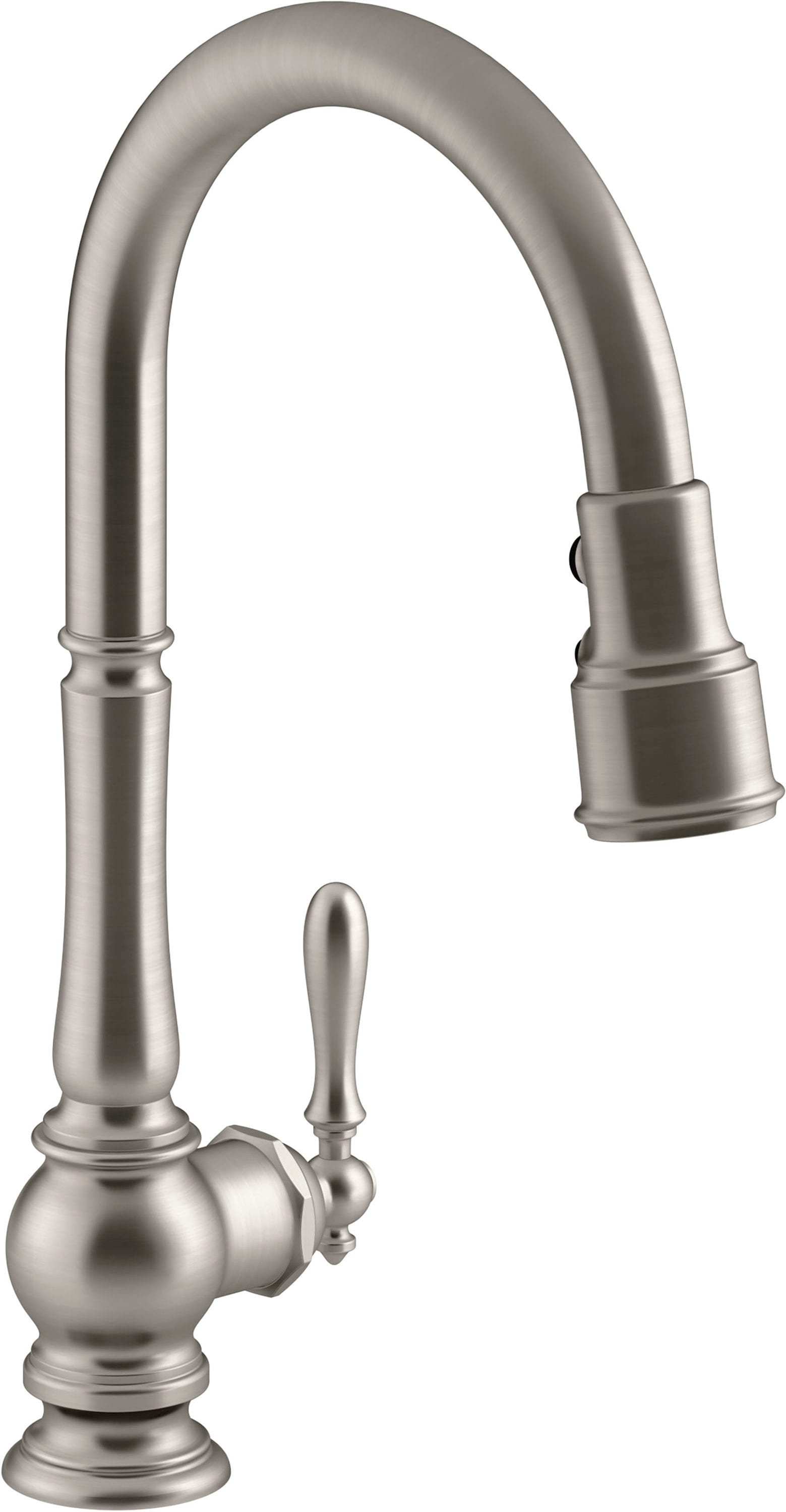 KOHLER 99259-VS Artifacts Vibrant Stainless Single Handle Deck-mount Pull-down Kitchen Faucet with Sprayer