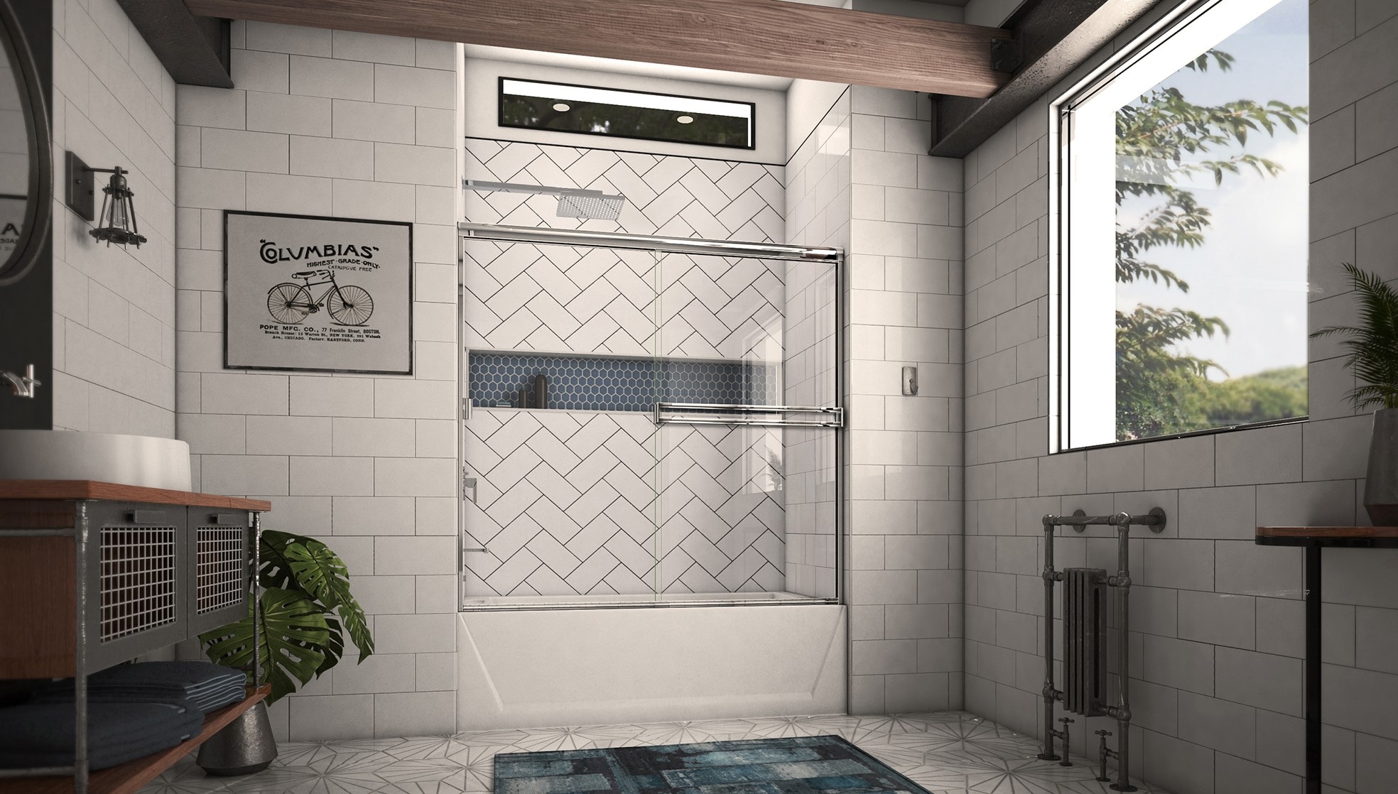 Arizona Shower Door TE56X5538CHCL Bathtub-Doors - View #2