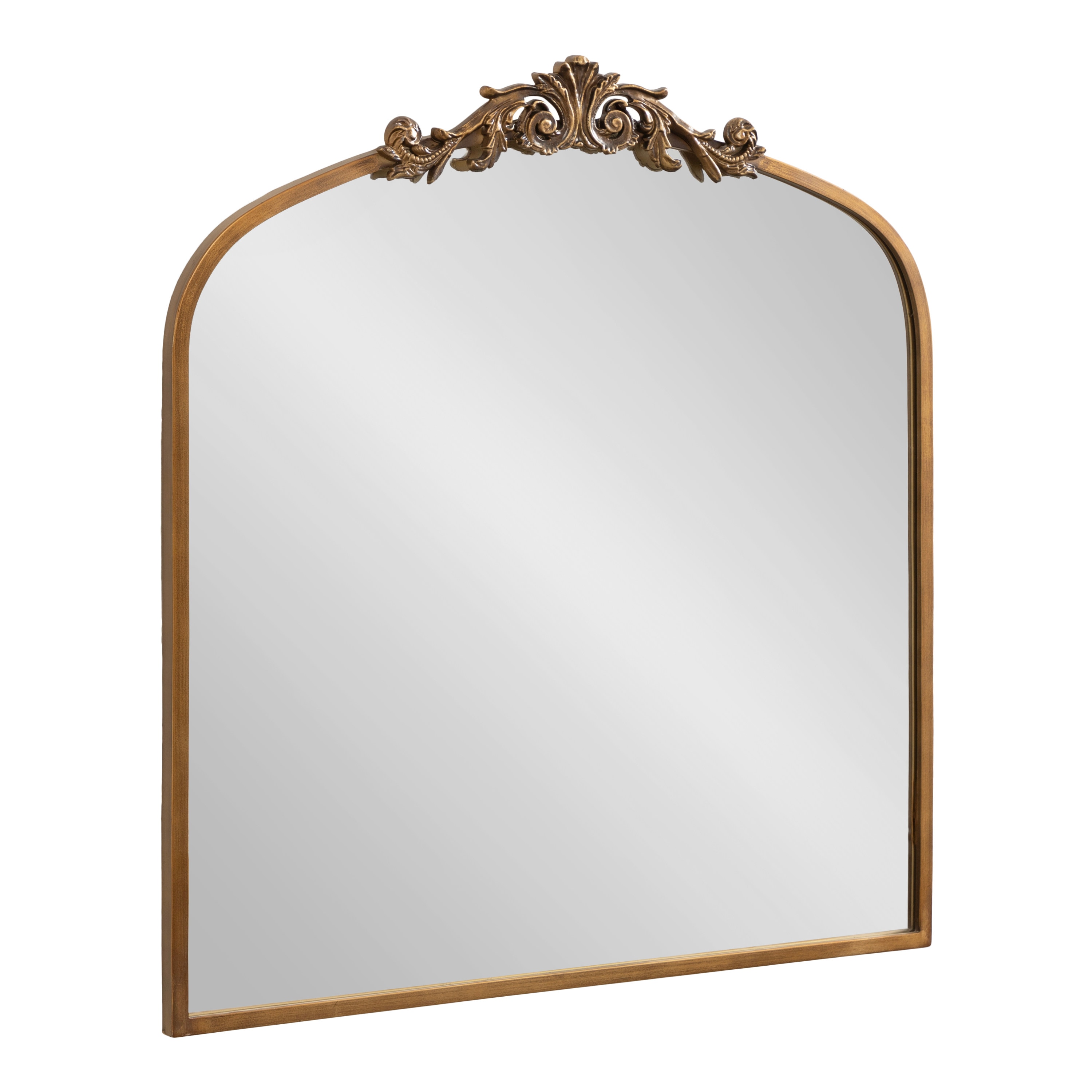 Kate and Laurel 28.00-in W x 30.00-in H Arch Gold Framed Wall Mirror #226088