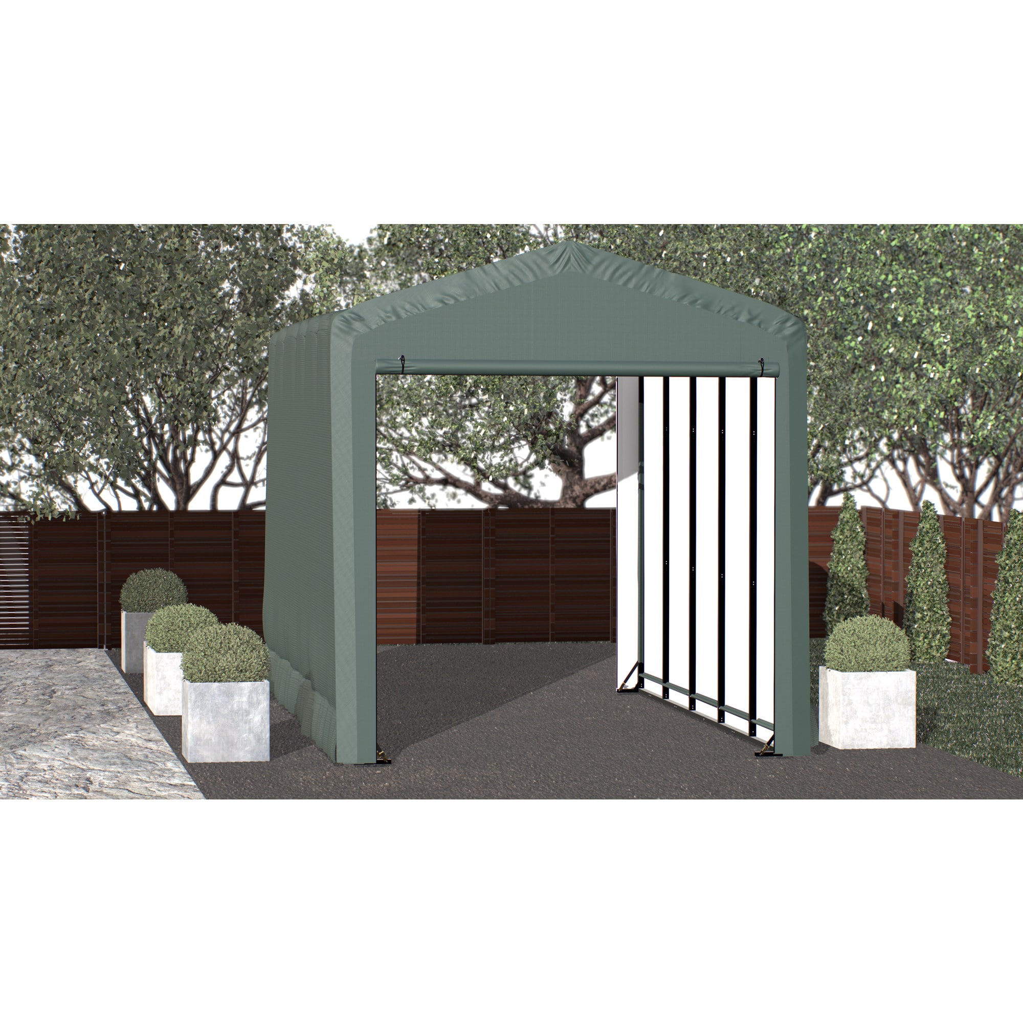 ShelterLogic SQAACC0104C01402316 14-ft x 23-ft Metal Single car Garage Building