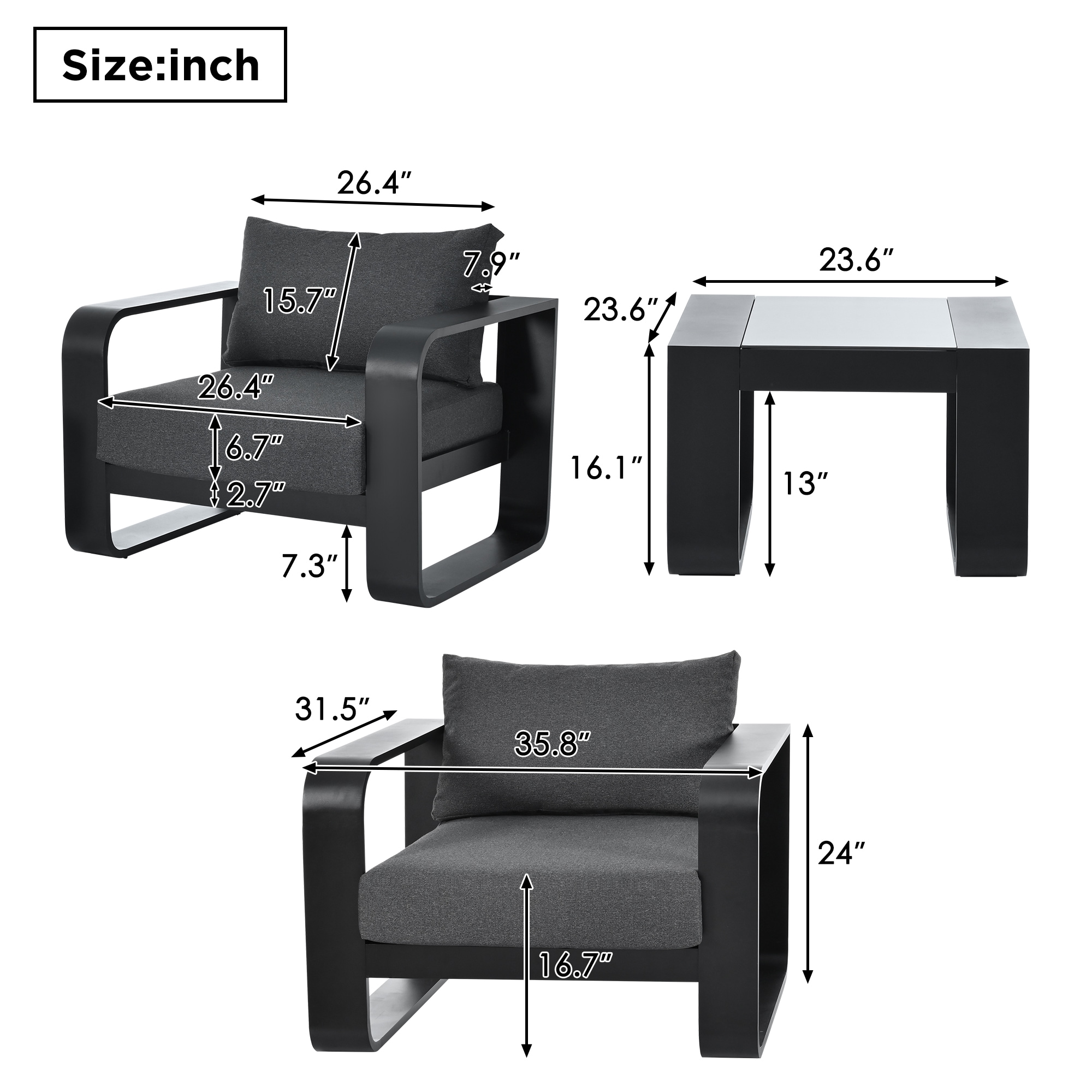 Gaierptone CRXSYX2RGFB Patio-Conversation-Sets - View #9