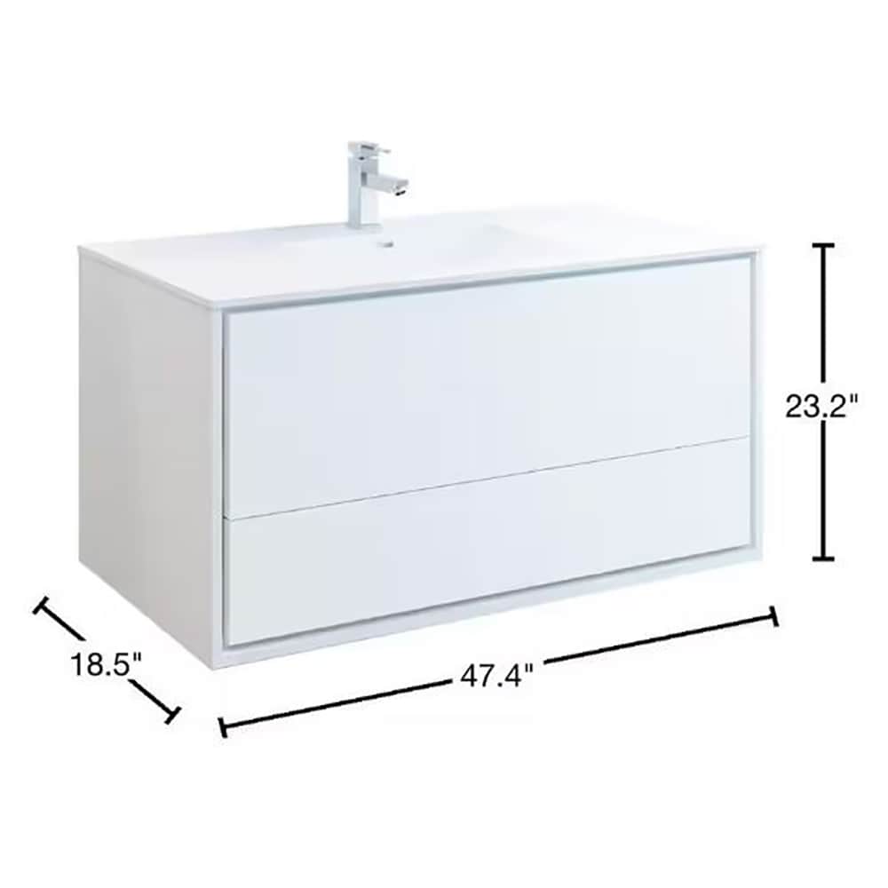 Fresca FCB9248WH-I Bath-Vanity-Combo - View #9