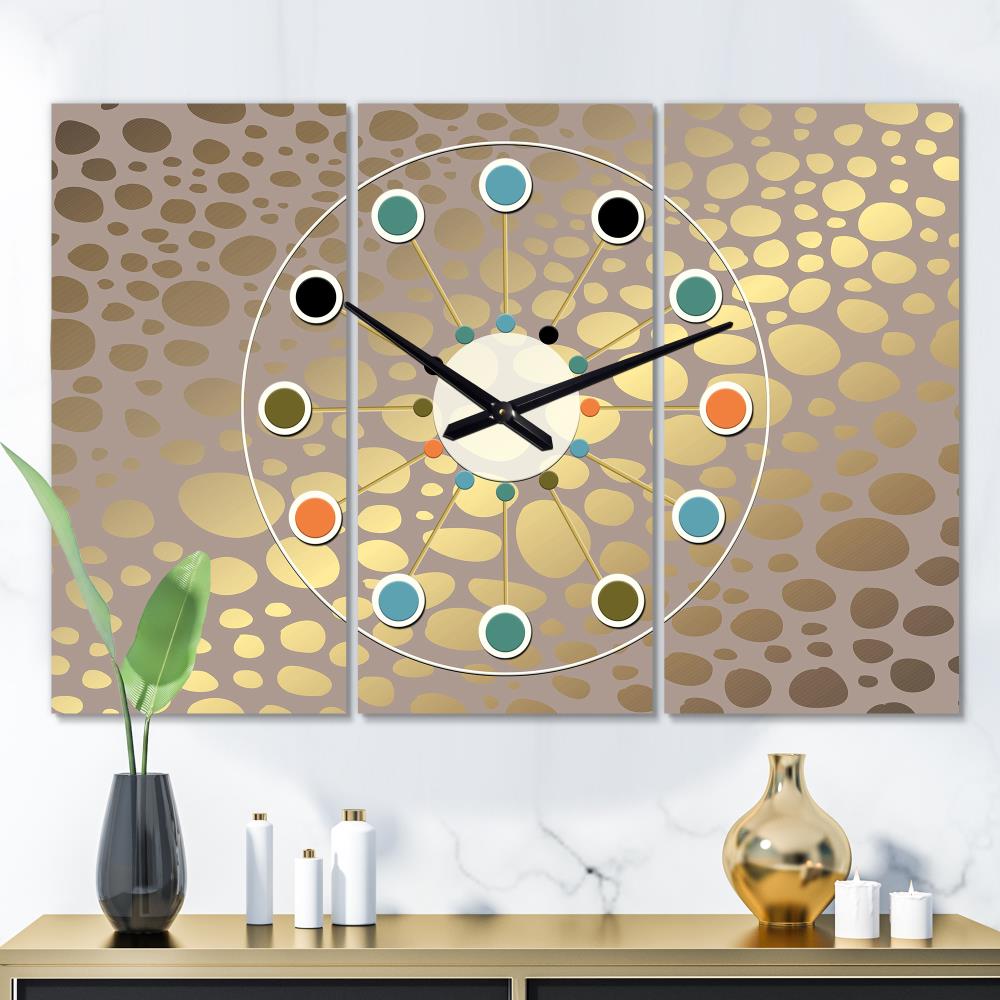 Designart Analog Rectangle Wall Mid-century Clock in the Clocks ...