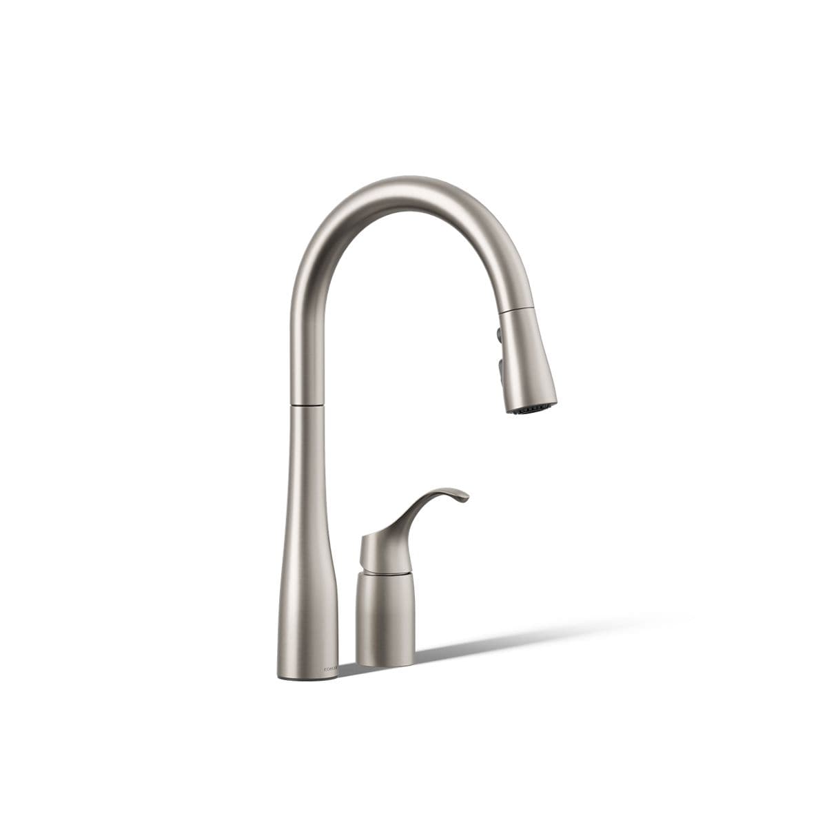 KOHLER 647-VS Simplice Vibrant Stainless Single Handle Deck-mount Pull-down Kitchen Faucet with Sprayer