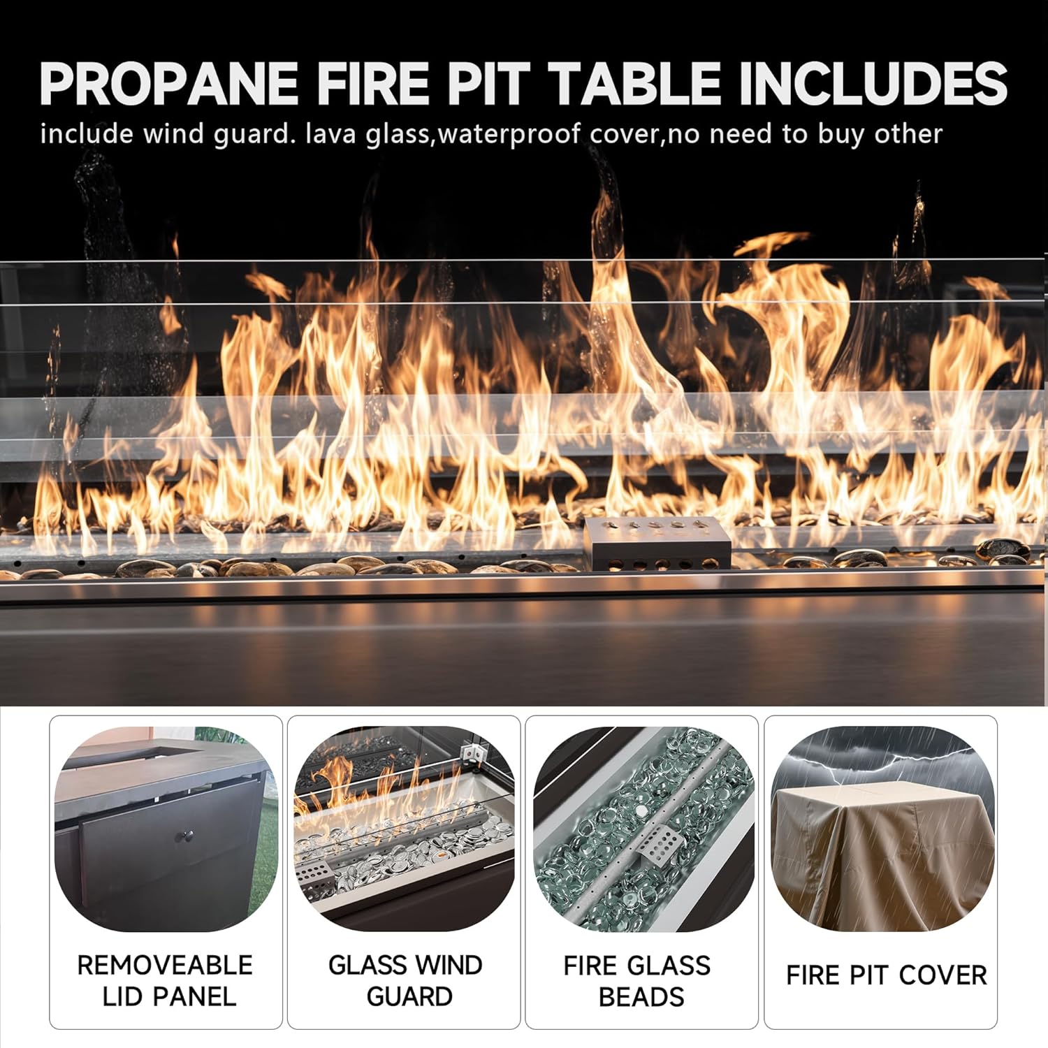 Damerin HL36Q Outdoor-Gas-Fireplaces - View #5