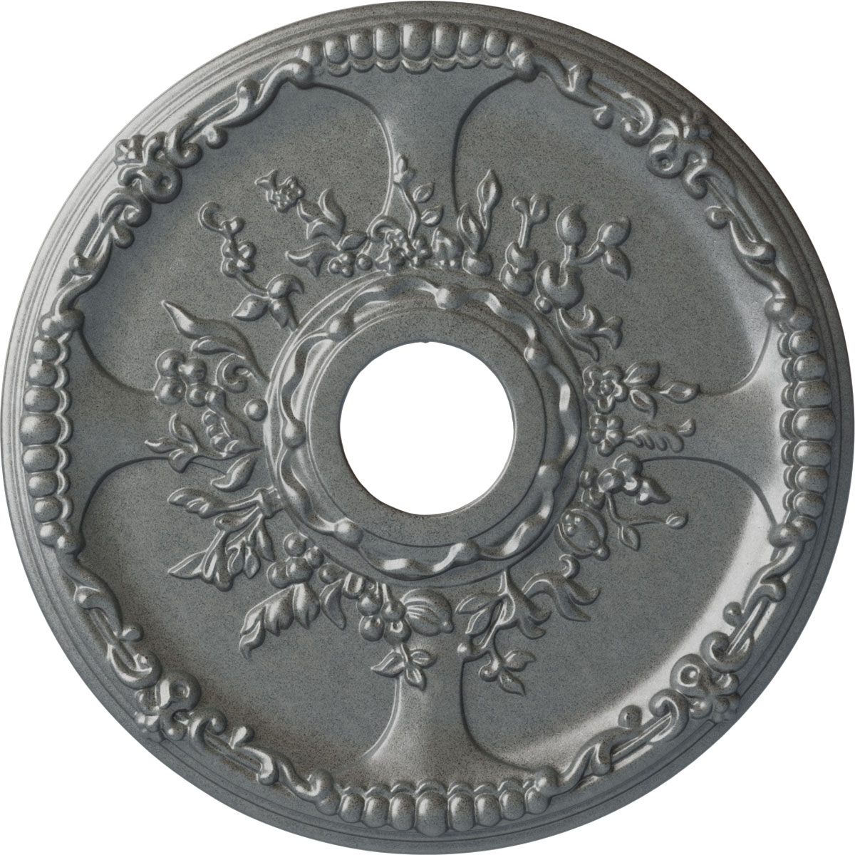 Ekena Millwork CM18SEPLS Antioch 18-in W x 18-in L Painted Platinum Polyurethane Whole Ceiling Medallion