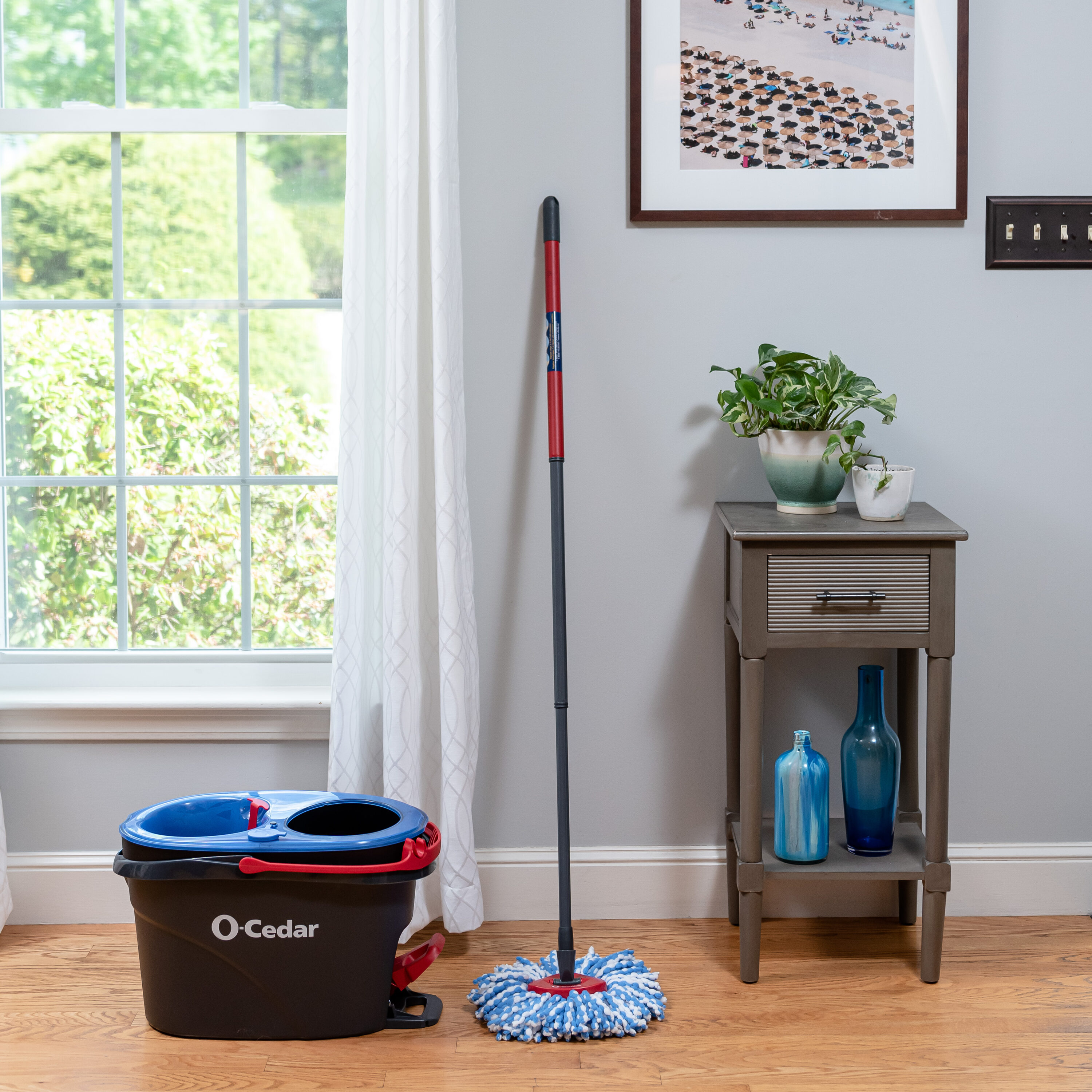 O-Cedar EasyWring RinseClean Spin Mop factory and Bucket System, Hands-Free System