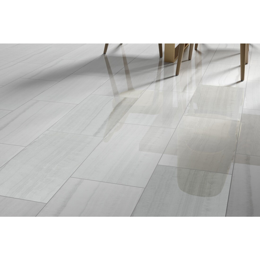 Emser Sweden Vadret 12-in x 24-in Polished Porcelain Marble Look Floor ...