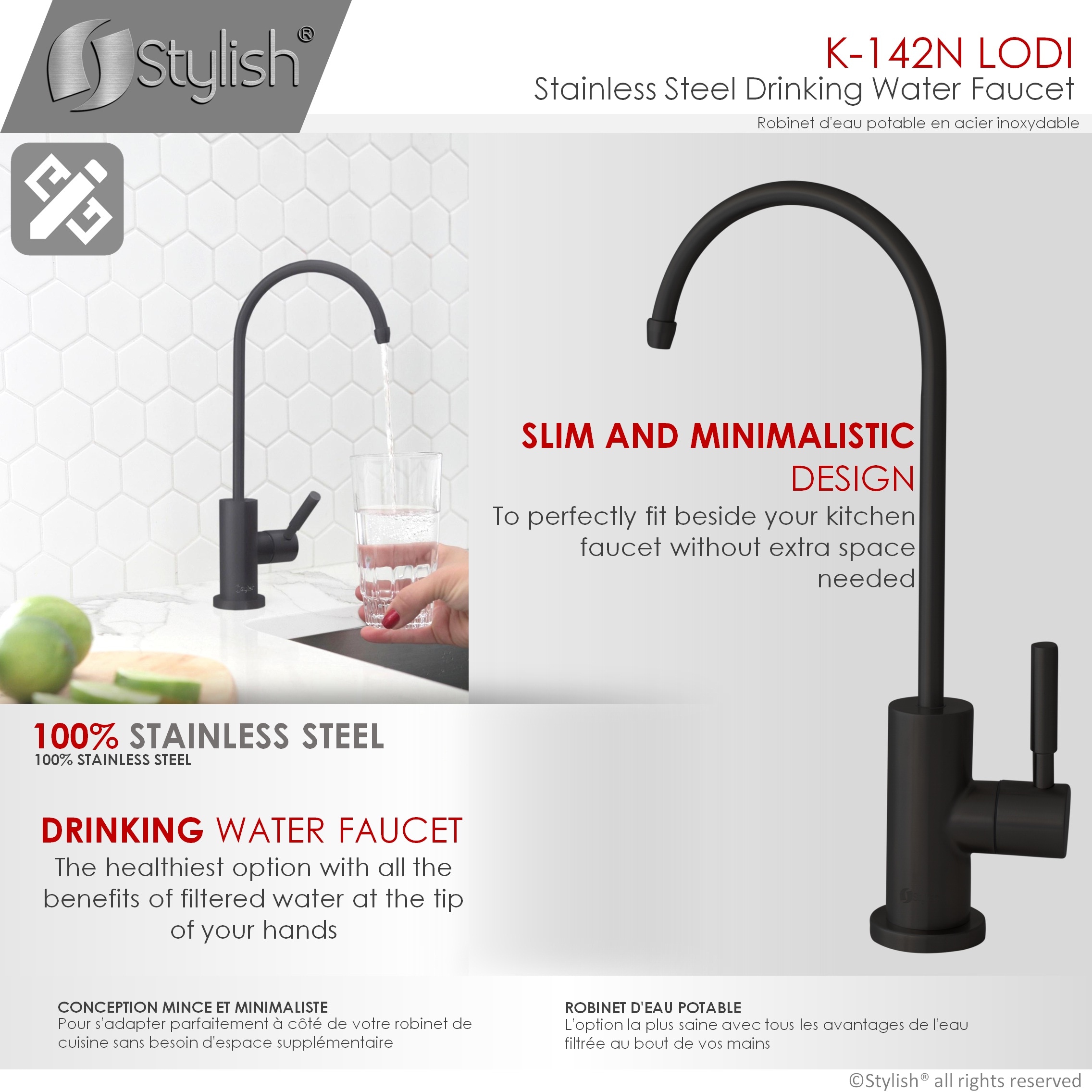 Stylish K131NK142N Kitchen-Faucets - View #8