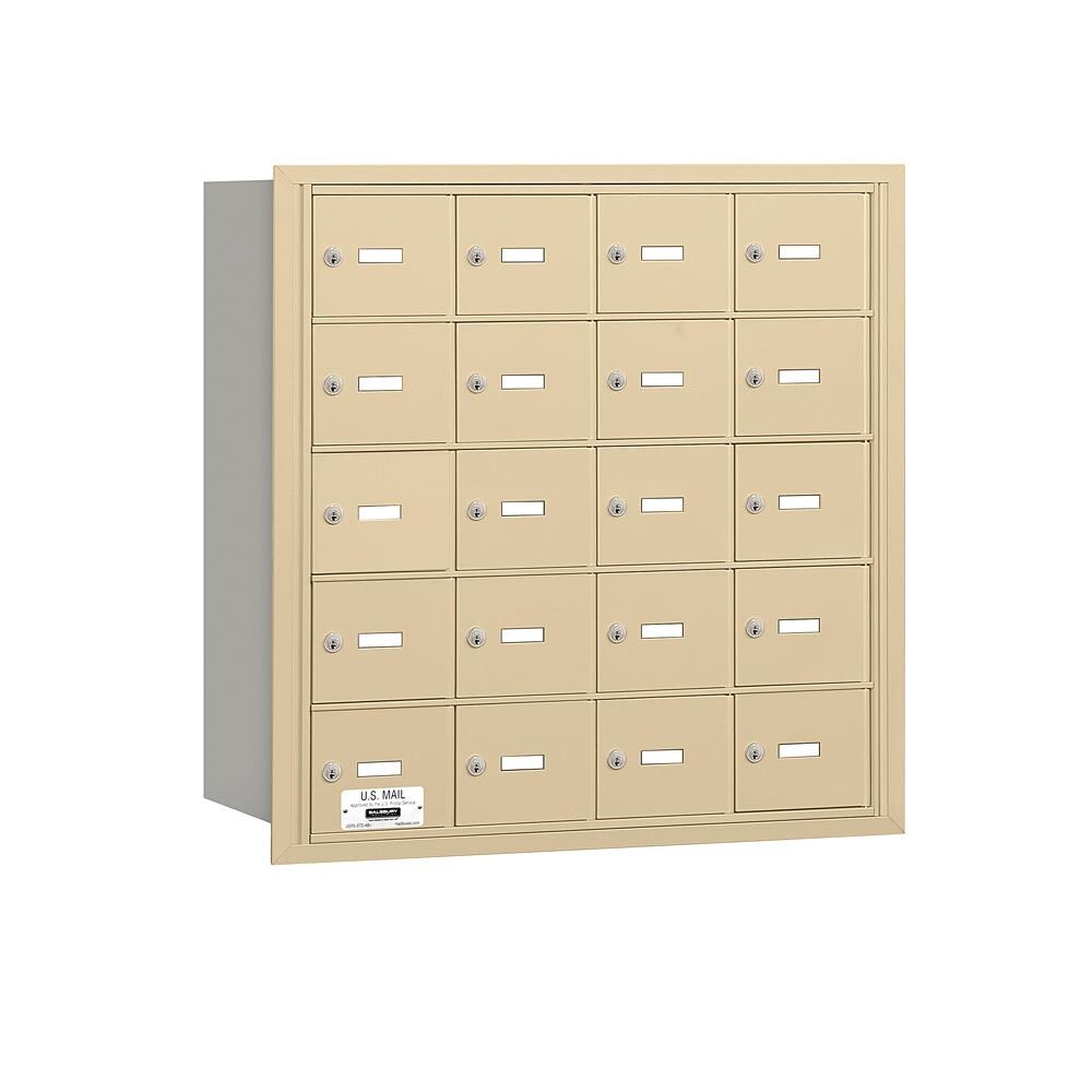 SALSBURY INDUSTRIES 3620SRU Recessed Mount Brown Metal Extra Large Lockable Cluster Mailbox