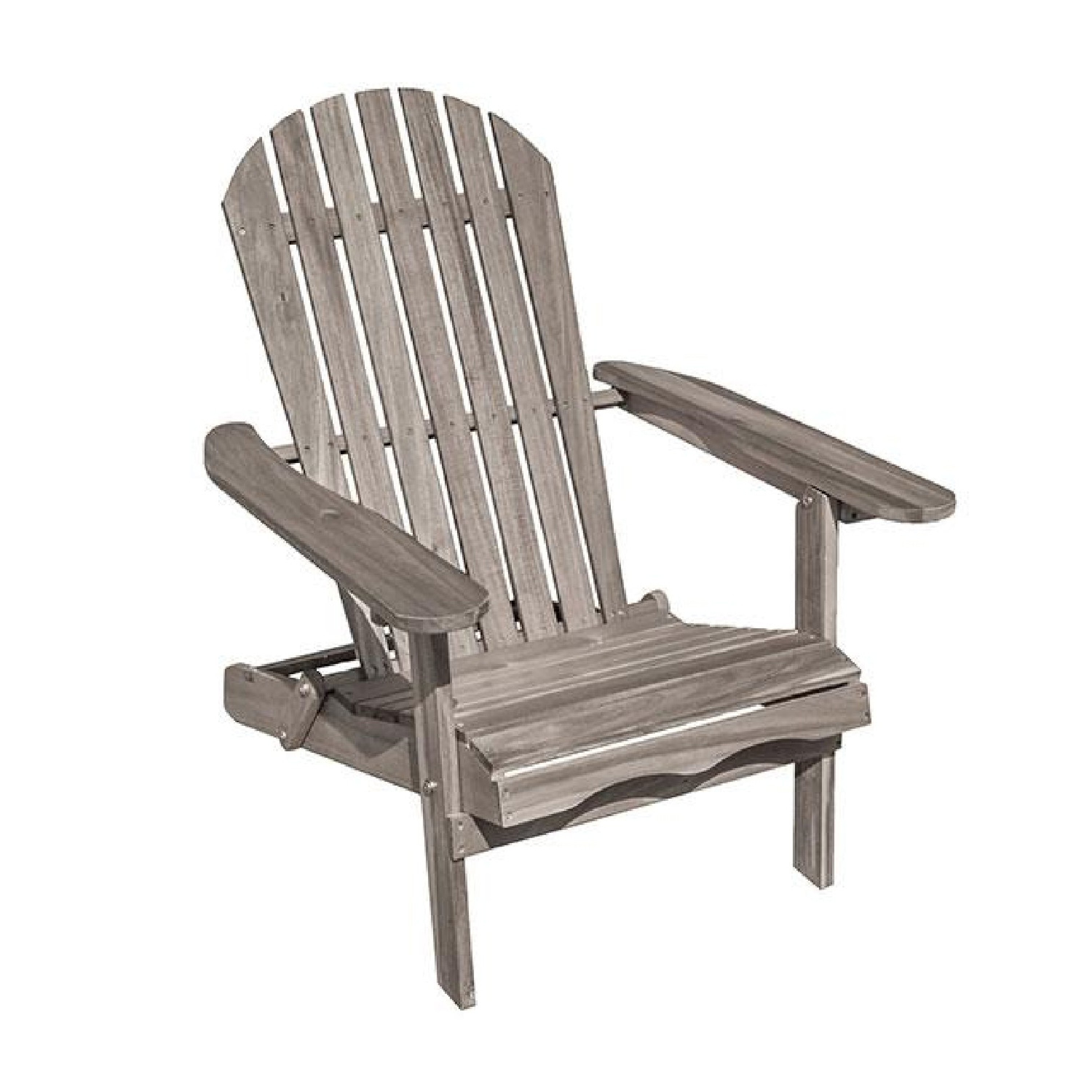 Benzara - Patio Chairs Wicker Gray Wood Frame Stationary Gray Solid Seat