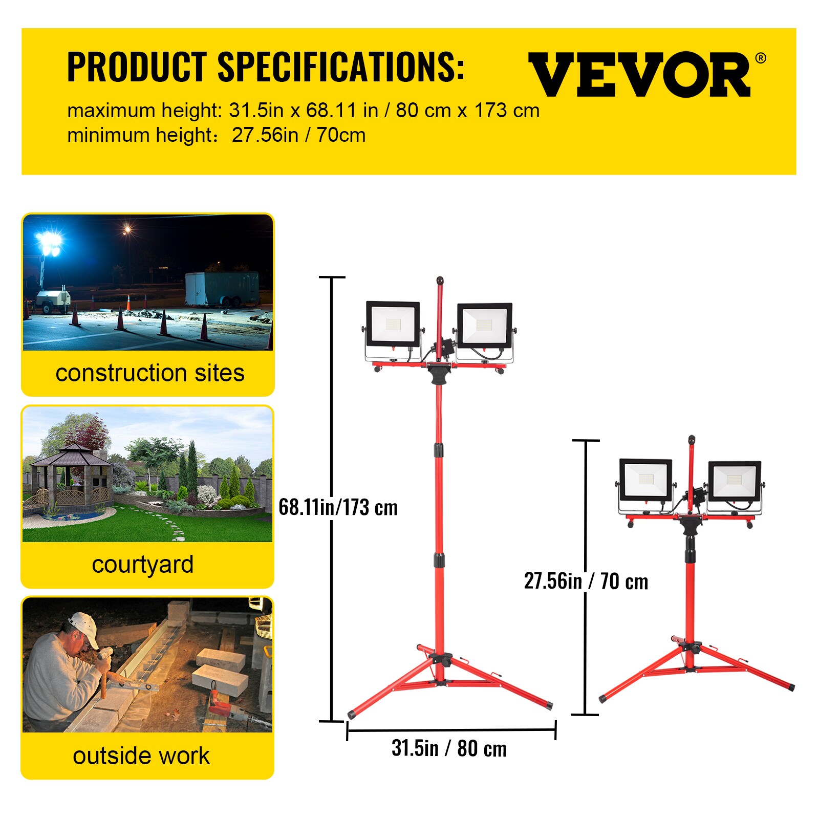 18,000 Lumen LED Detachable Work Light