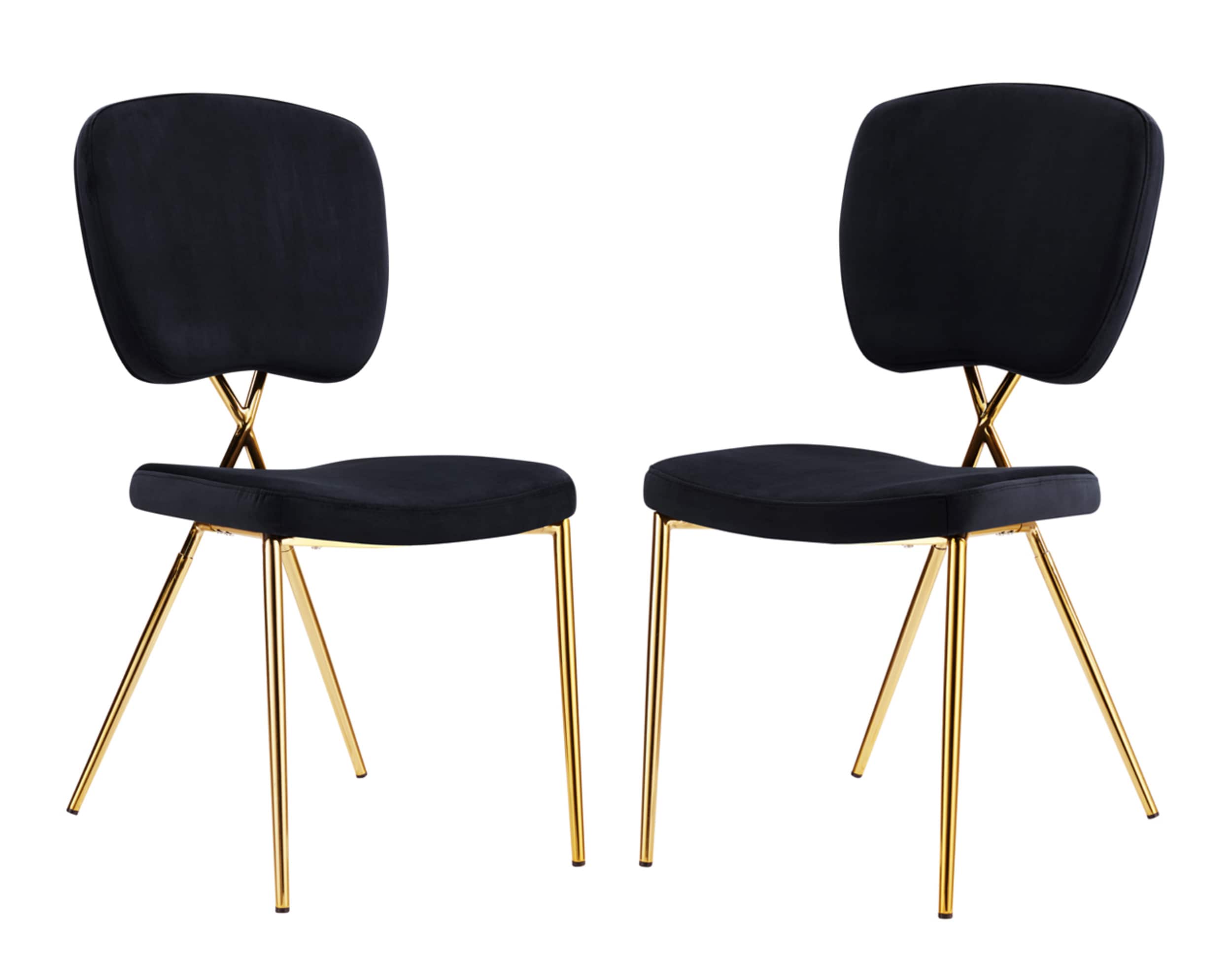 Chic Home Design FDC9586-LW Set of 2 Chrissy Contemporary/Modern Velvet Upholstered Side Chair (Wood Frame)