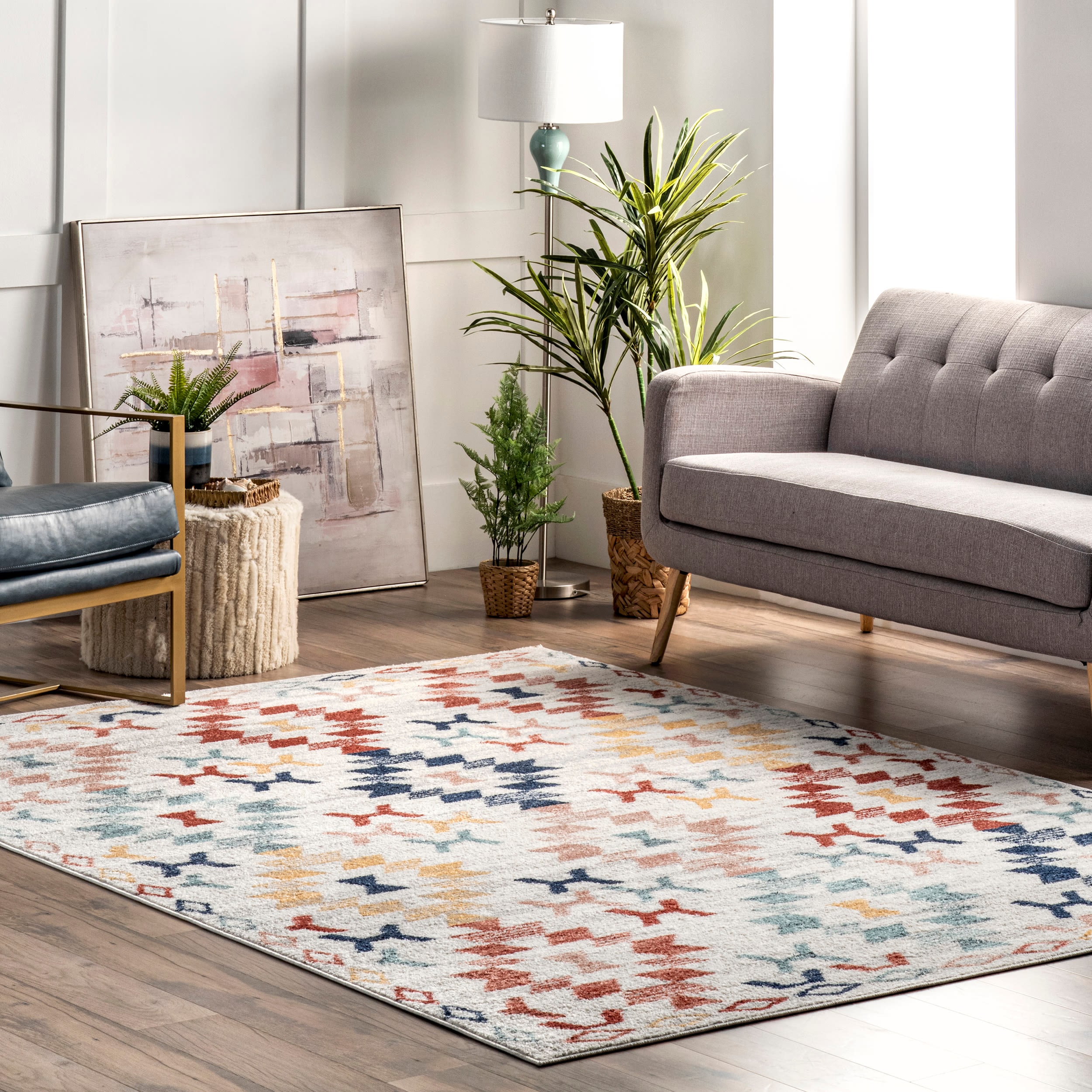 nuLOOM OZCE02A-8010 Spice 8 X 10 (ft) Beige Indoor Geometric Area Rug
