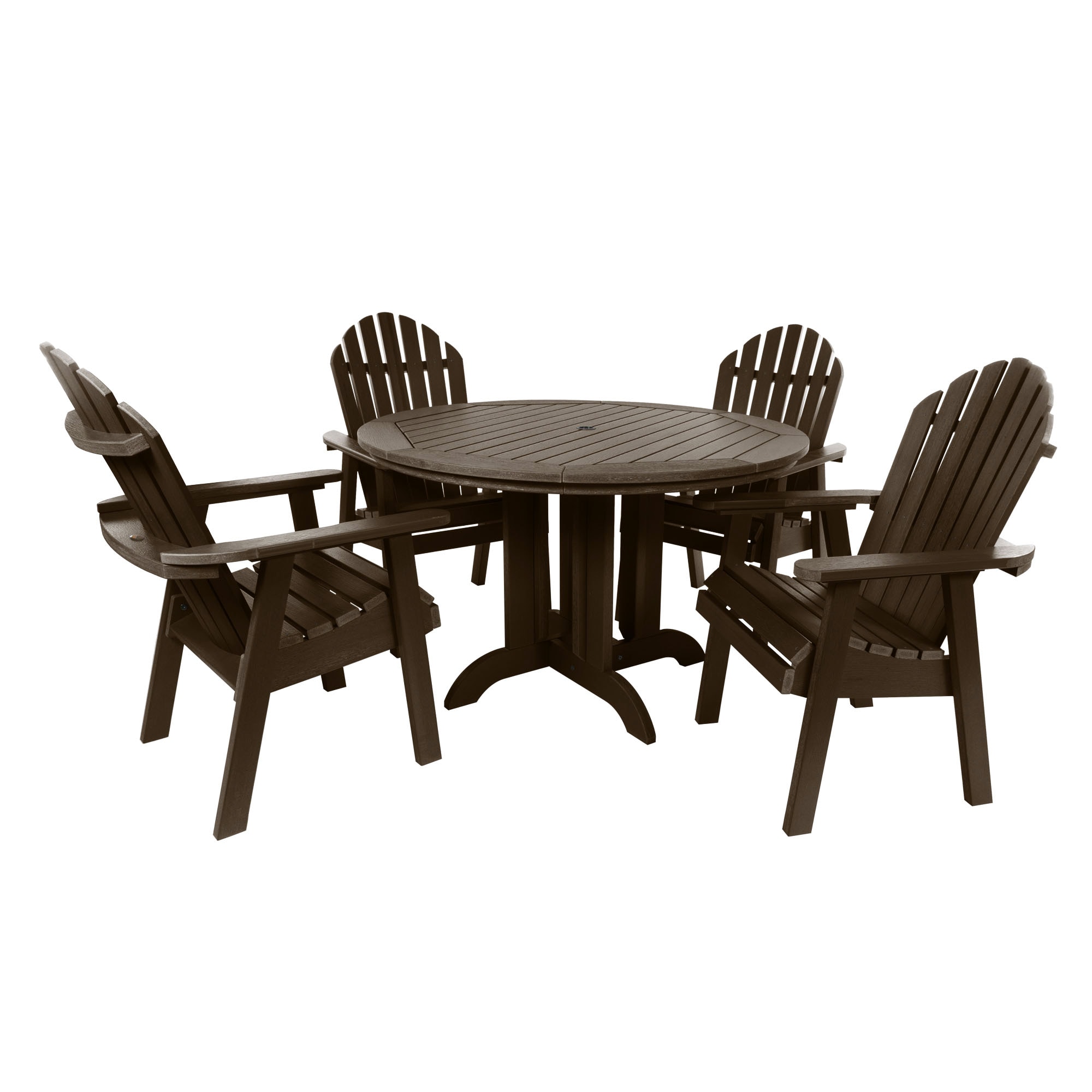 Highwood Sequoia Professional 5 Piece Brown Patio Dining Set In The