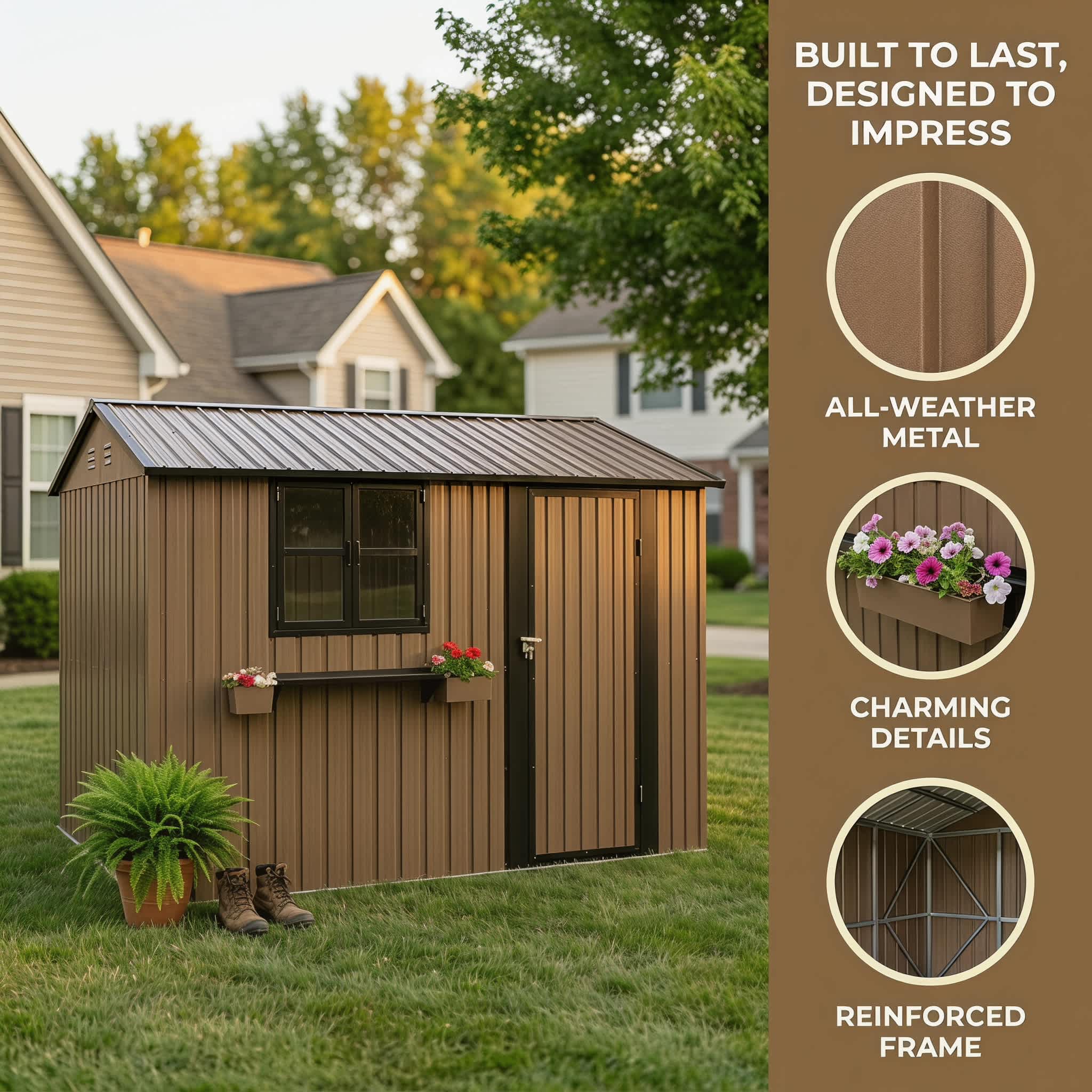 Ama Pear S-OSS-22 Metal-Storage-Buildings-Sheds - View #9