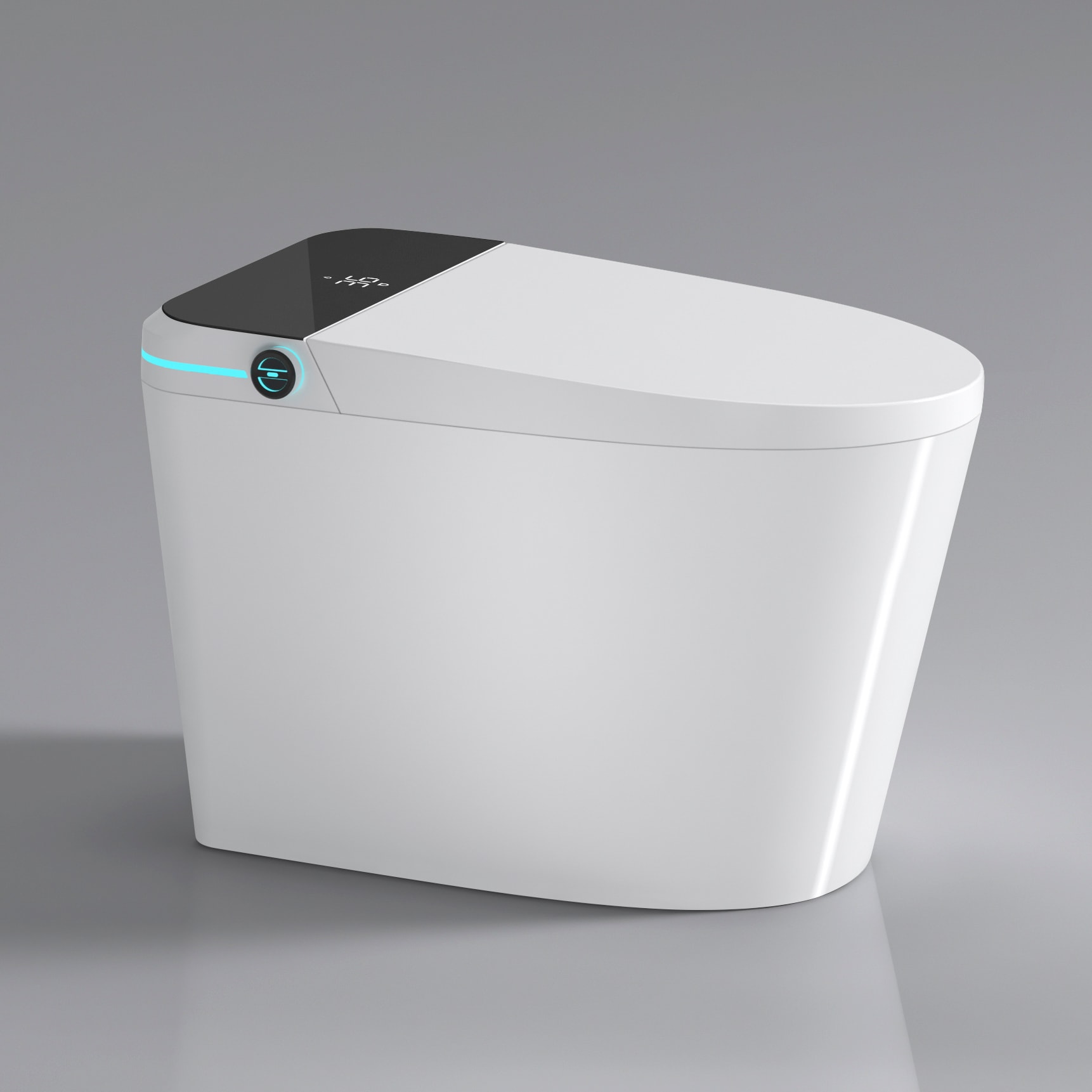 Vynxaria - White Auto Open-Close Heated Seat 1-piece Smart Bidet Toilet 1.28 GPF