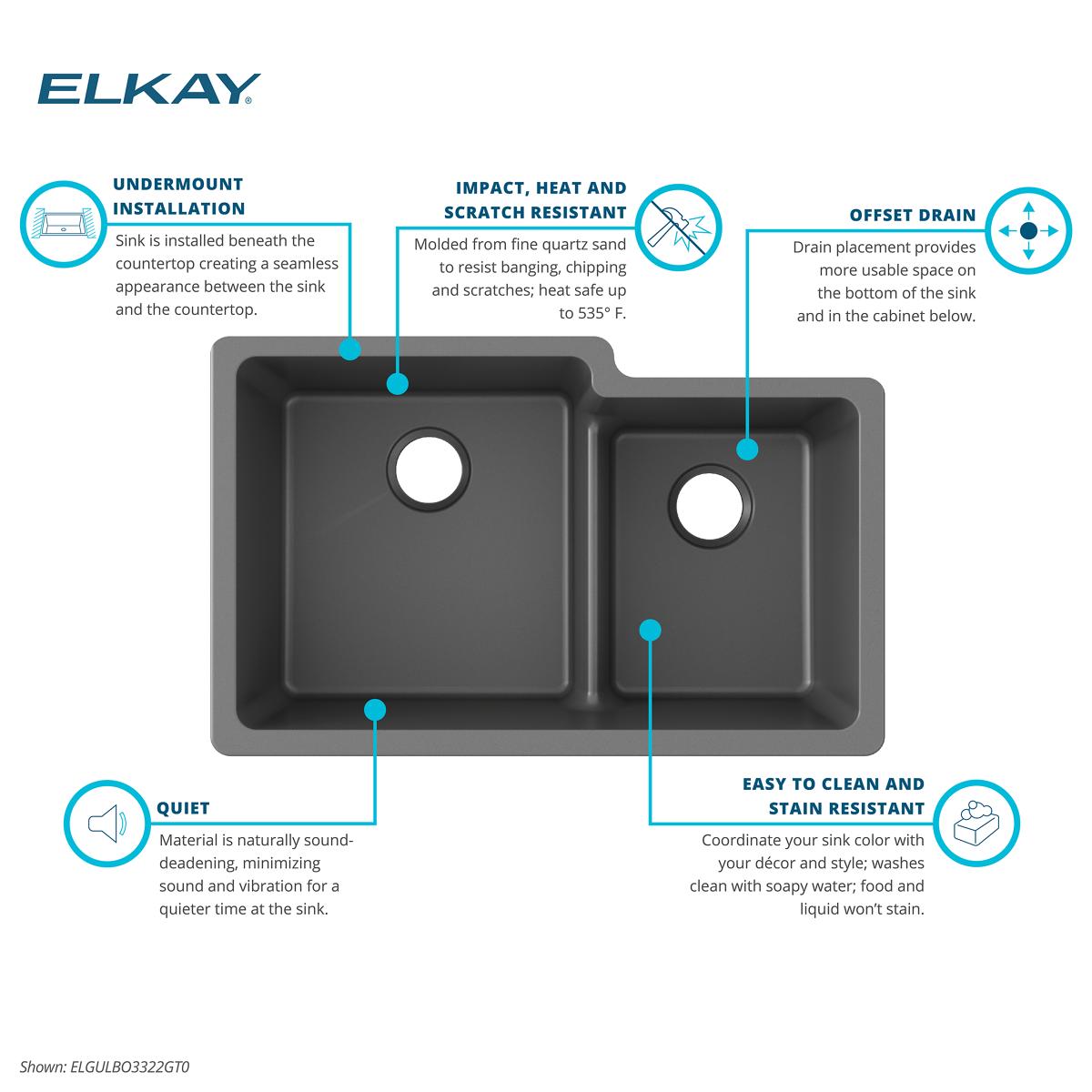Elkay ELGULBO3322GT0 Kitchen-Sinks - View #3