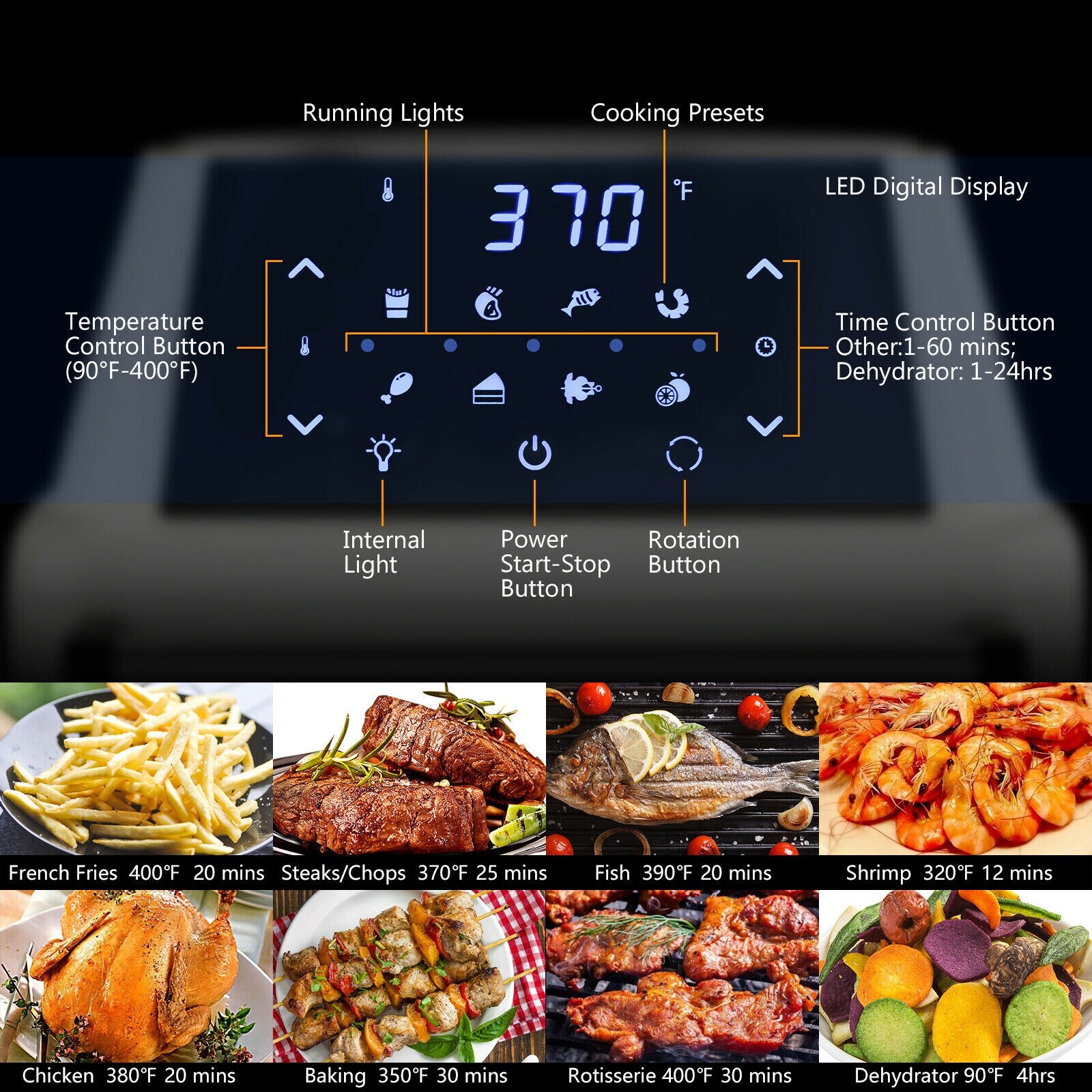 Costway 6.5 Liter Air Fryer Functions & Smart Touch Screen & Reviews