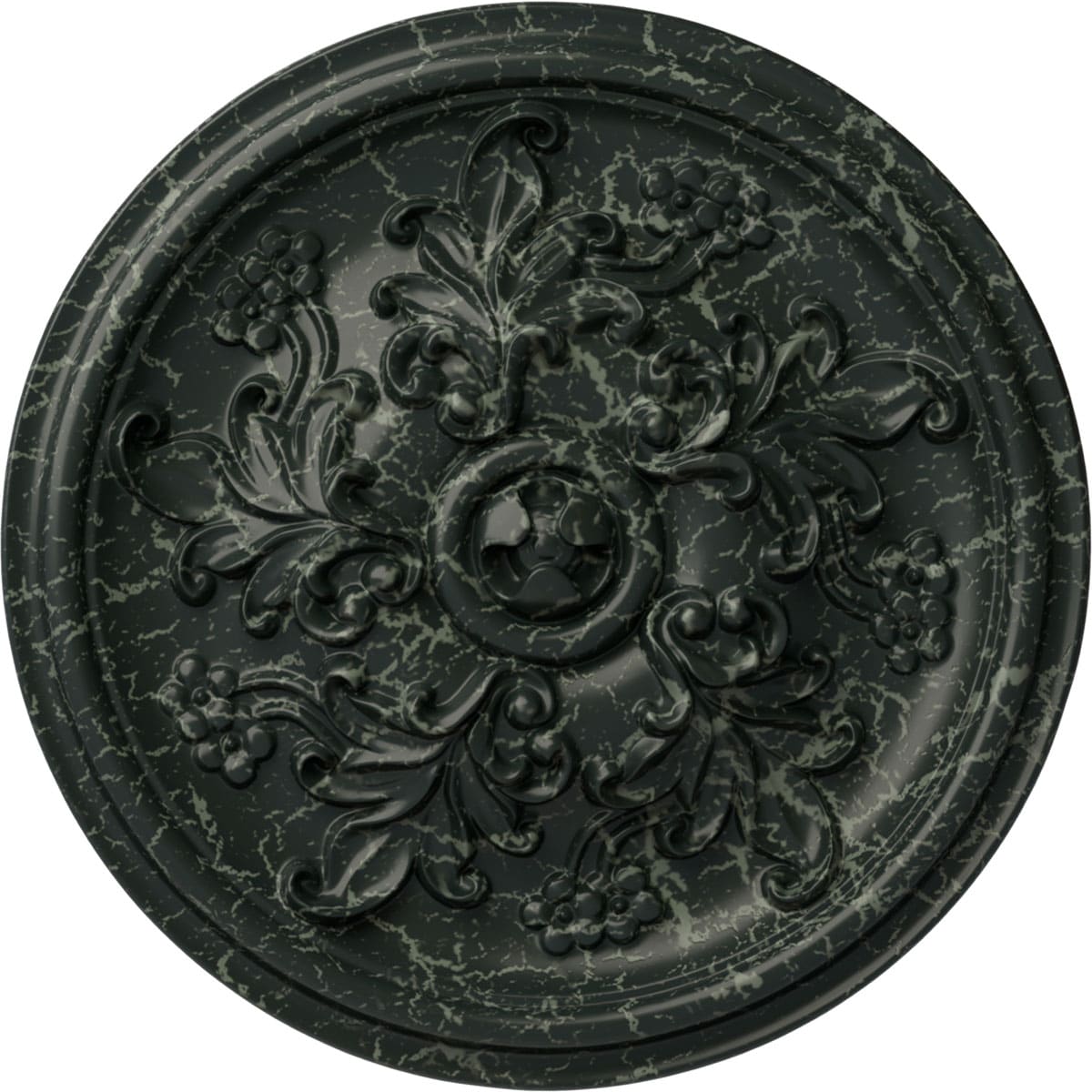 Ekena Millwork CM14KTPTC Katheryn 14.5-in W x 14.5-in L Painted Turtle Crackle Polyurethane Whole Ceiling Medallion
