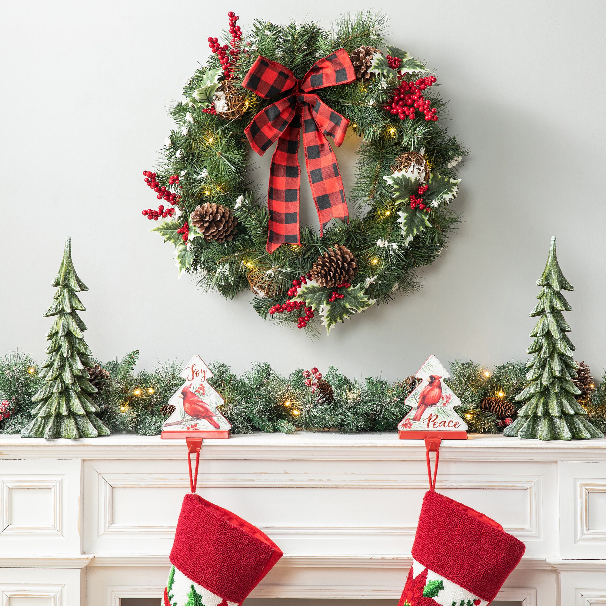 Glitzhome GH2005500038 Artificial-Christmas-Wreaths - View #5